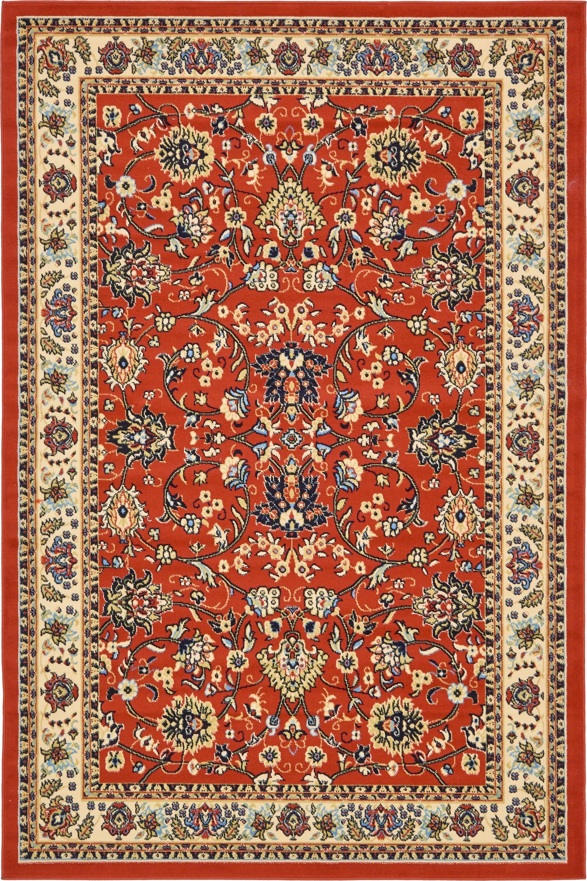 Unique Loom 6' 0 x 9' 0 Sialk Hill Washington Terracotta Area Rug