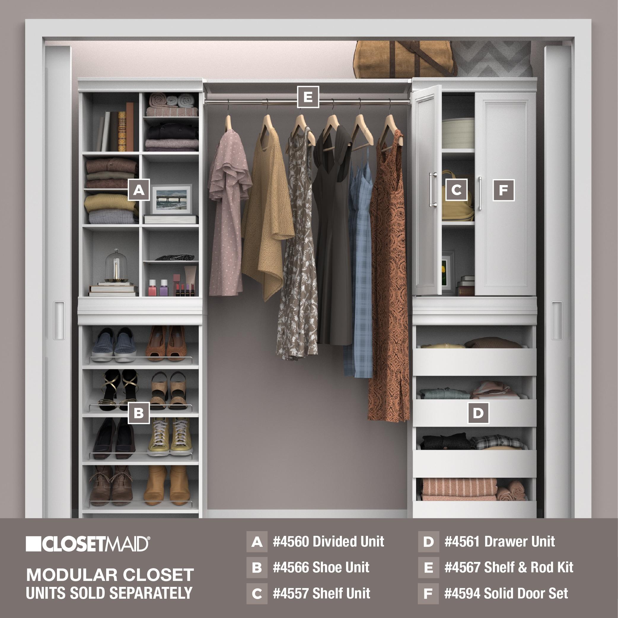 Modular Storage 36.02" W Shelf & Closet Rod