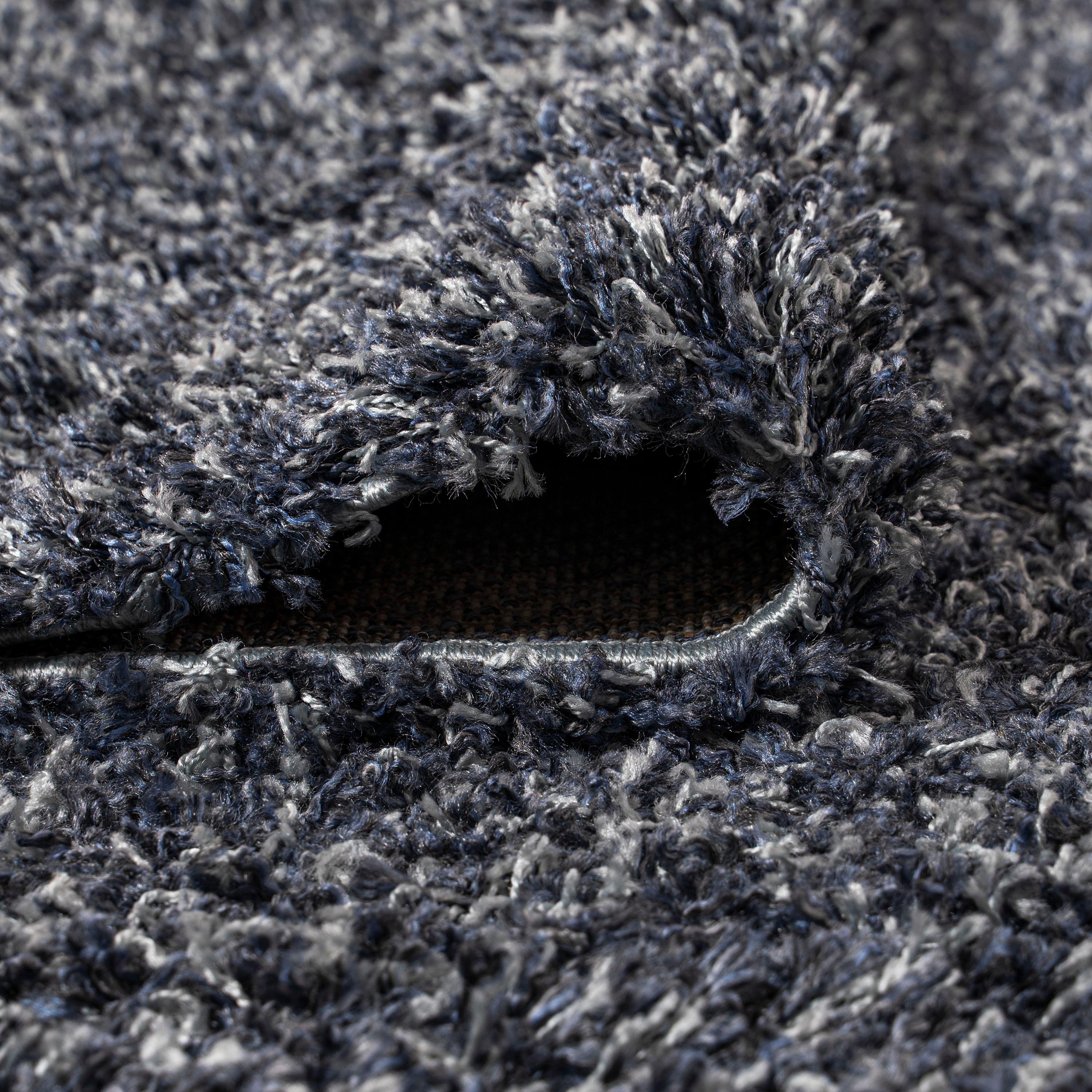 4'x6' Mercer Shag Plush Area Rug, Denim - JONATHAN Y