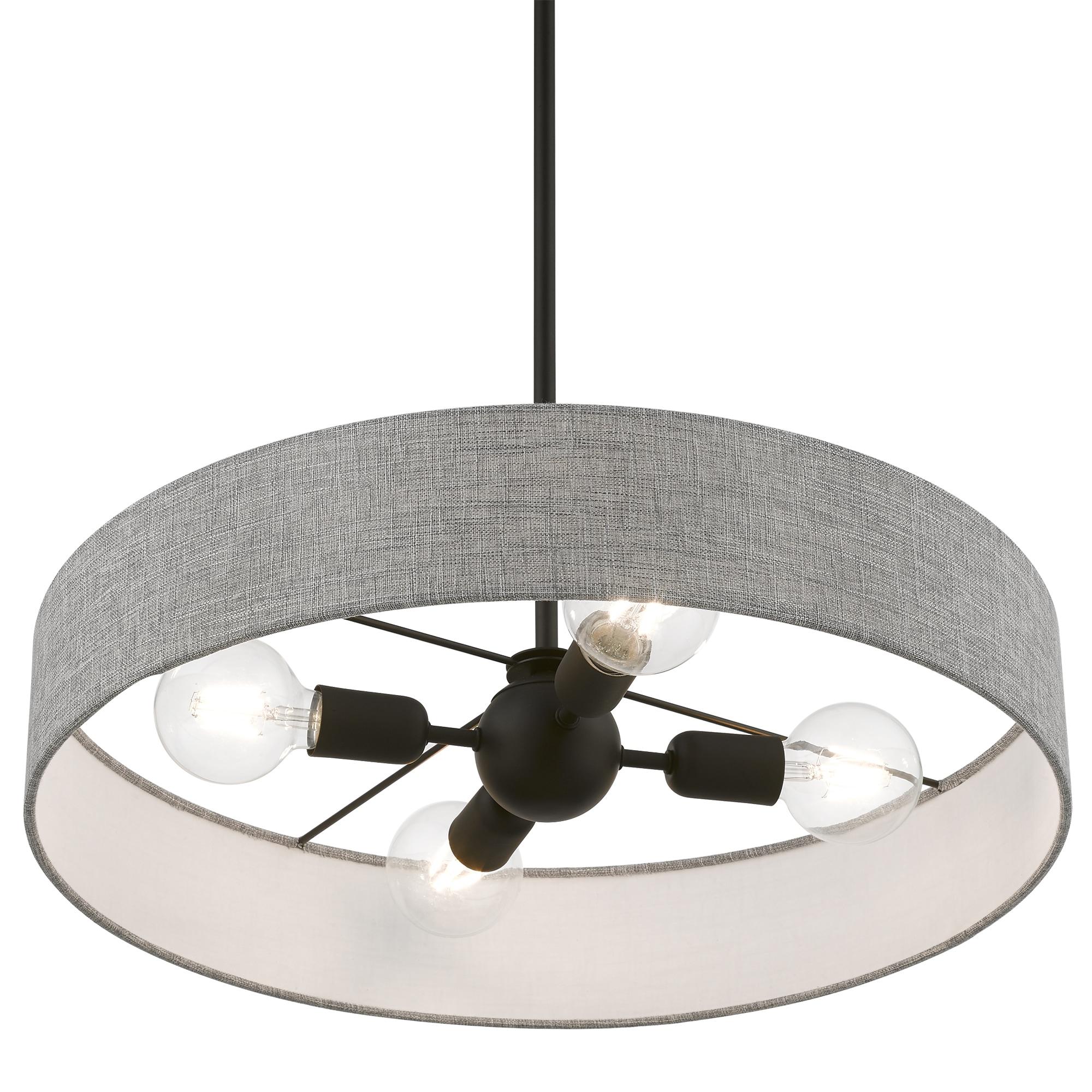 Livex Lighting Elmhurst 4 - Light Pendant in Black