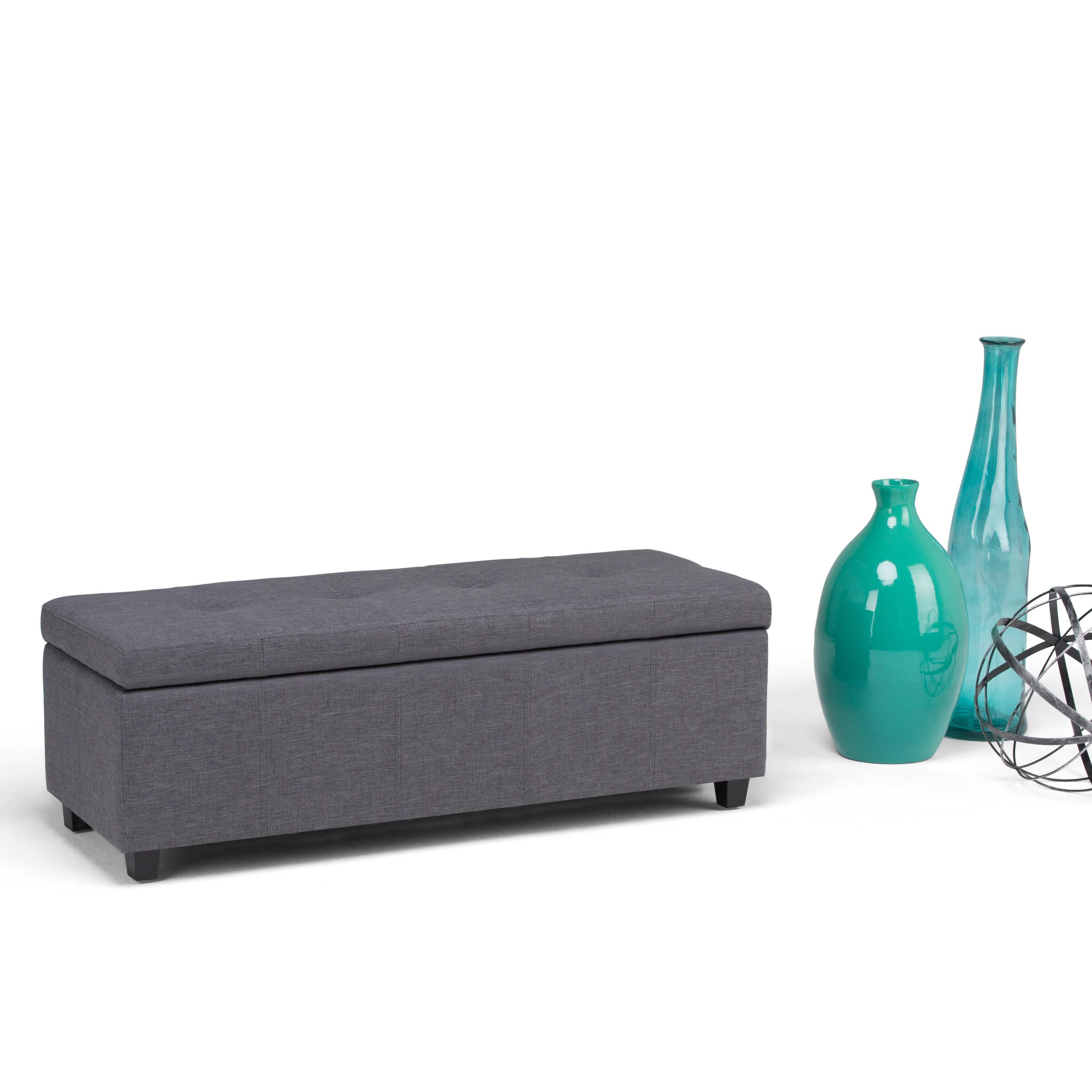 Simpli Home Castleford Large Storage Ottoman Bench