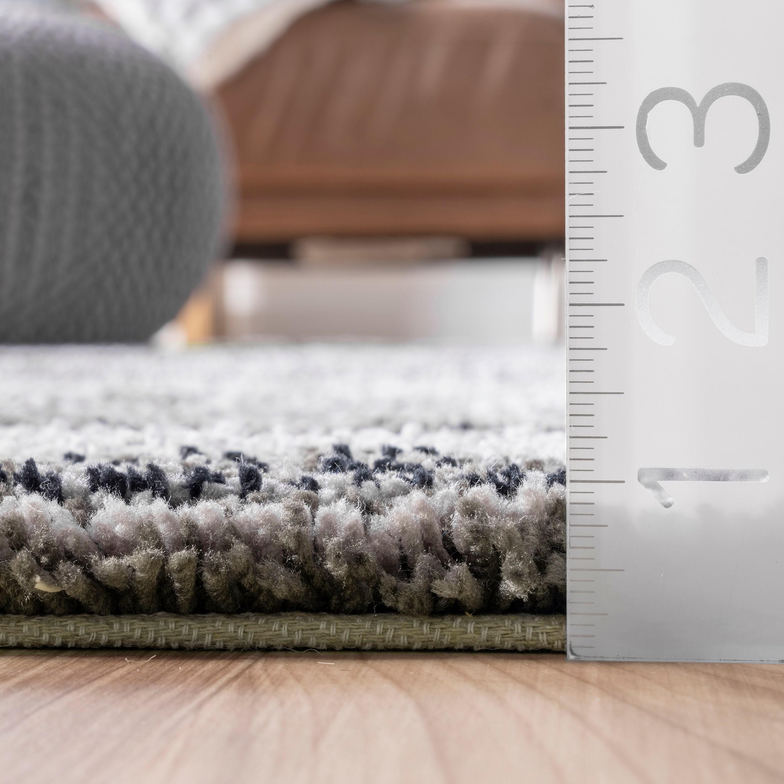 nuLOOM Classie Hand Tufted Shag Runner Rug, 2' 6" x 8', Gray Multi