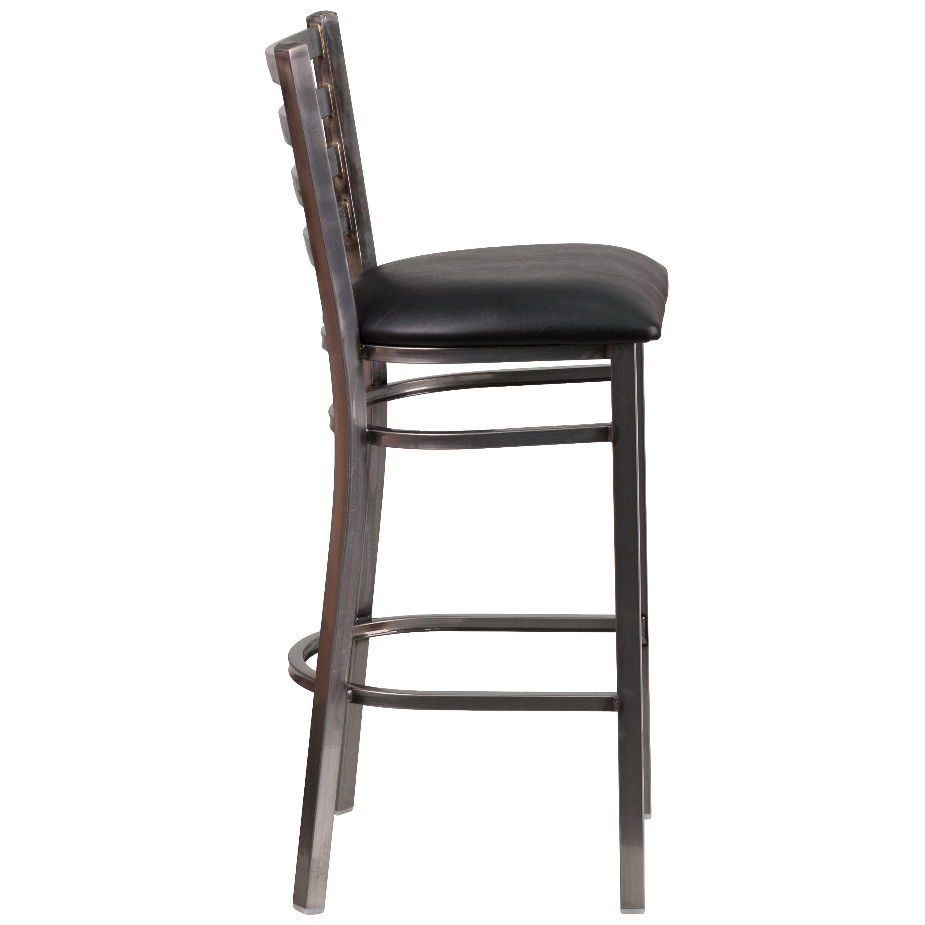 Brixton Hercules Series Ladder Back Metal Restaurant Barstools by Flash Furniture