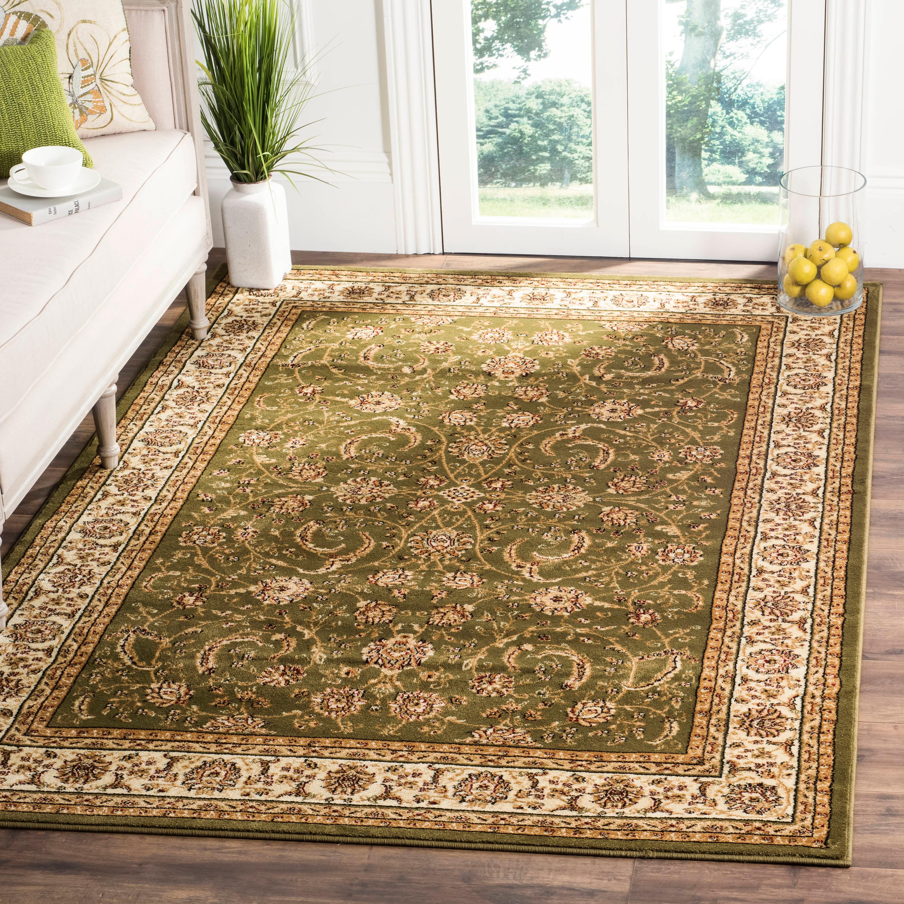 Lyndhurst LNH219 Power Loomed Area Rug - Sage/Ivory - 9'x12' - Safavieh