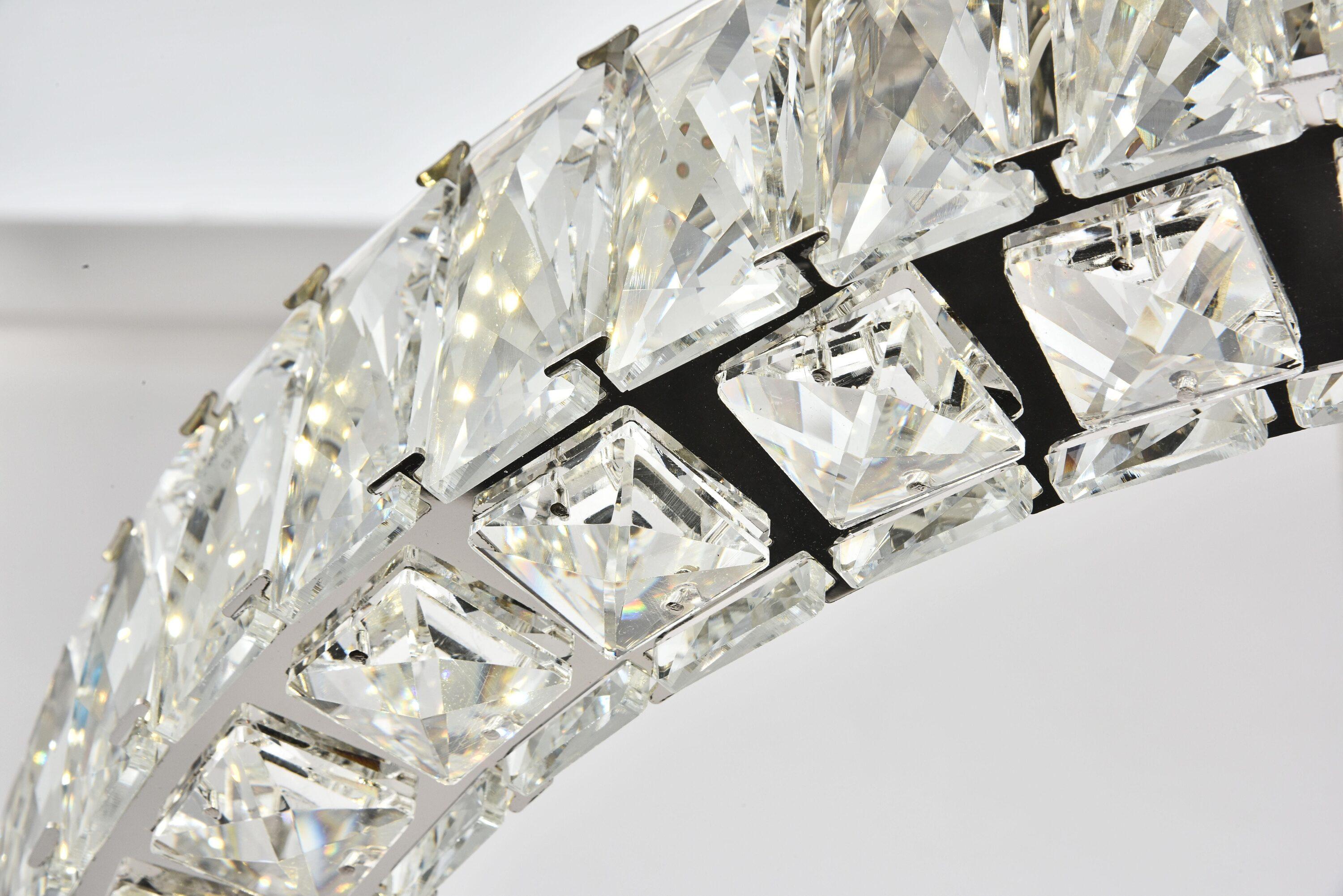 Monroe Integrated LED chip light Chrome Chandelier Clear Royal Cut Crystal