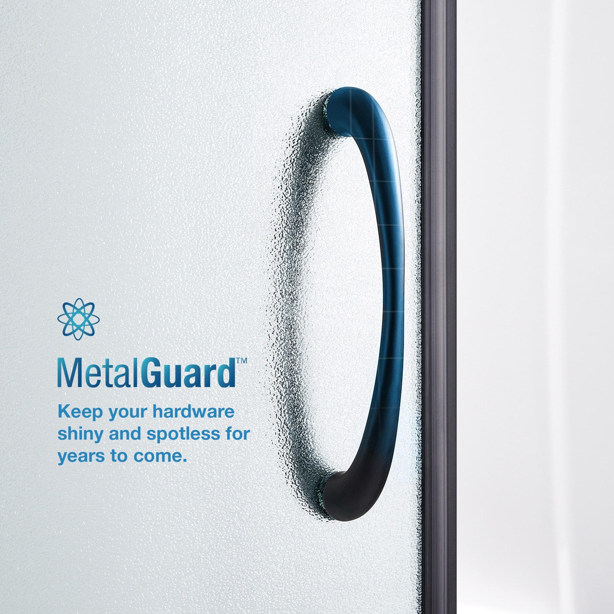 Ove Decors OVE Decors Breeze 35 in. Round Shower Kit w/ Frosted, Base, Wall 15SKA-BREF34-BLKAC