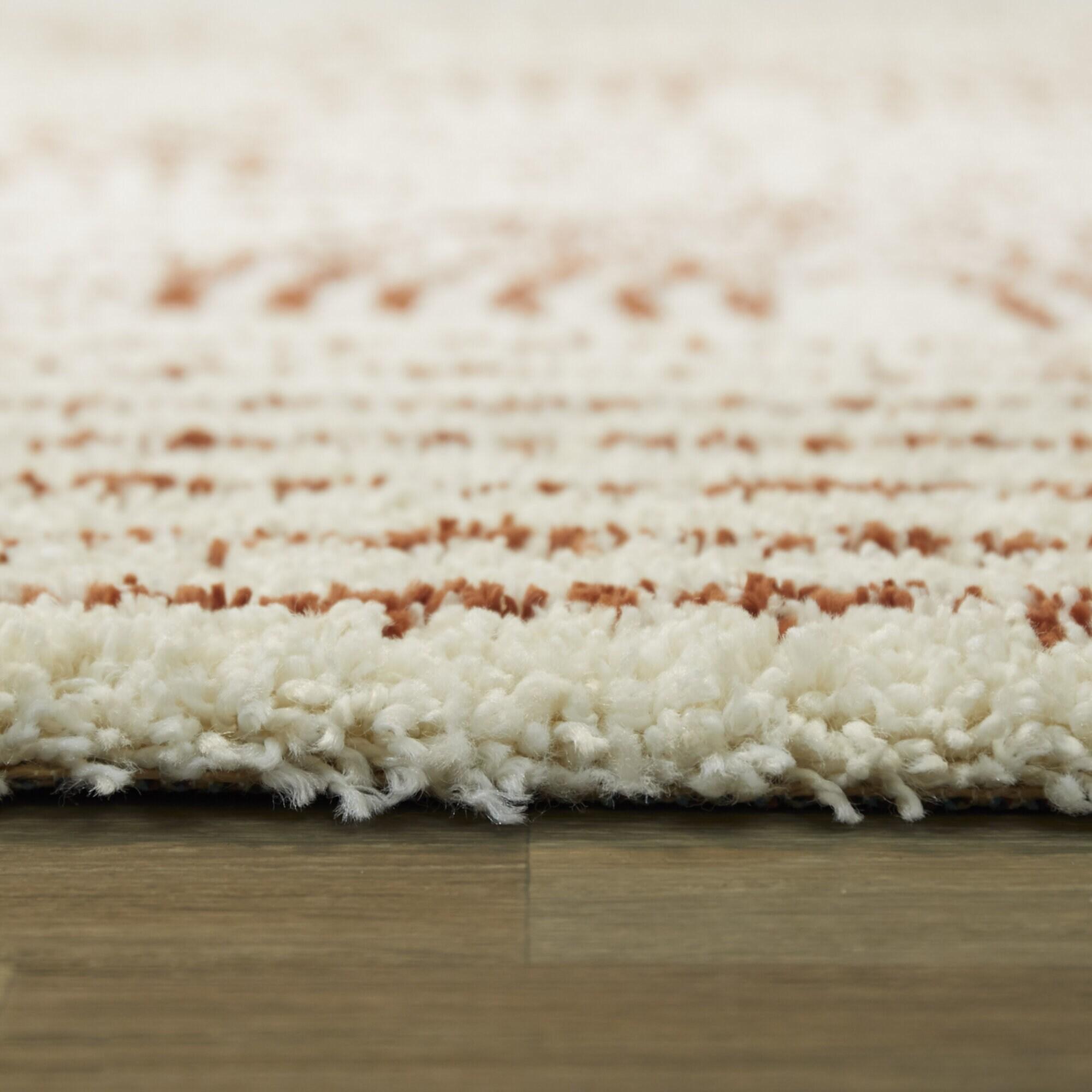 7'10"x10' Hailey Rainbow Striped Kids' Rug White/Red - Balta Rugs: Playroom, Bedroom, High Pile, Fade & Stain Resistant