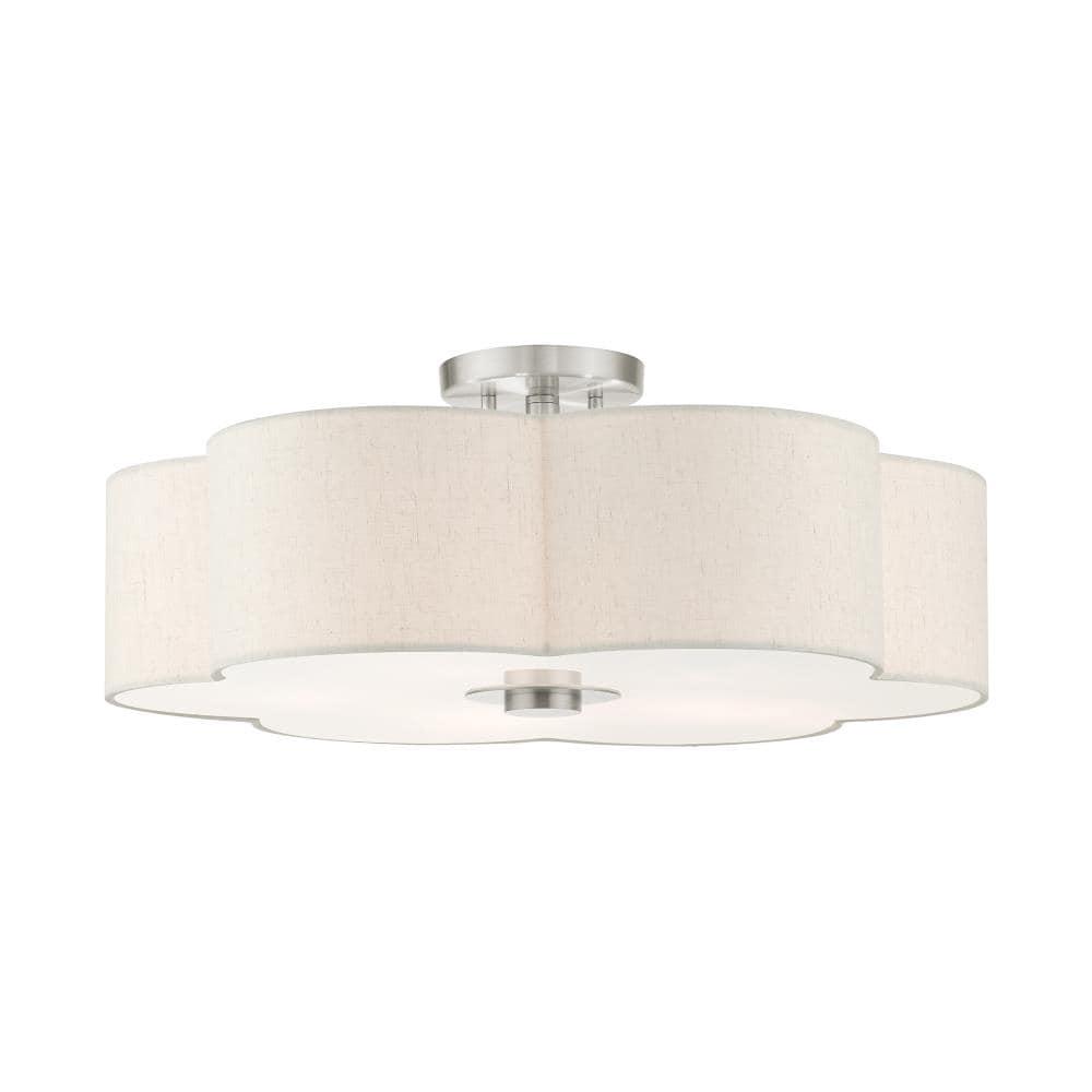 Livex Lighting Solstice 5 - Light Semi-Flush Mount in  Brushed Nickel