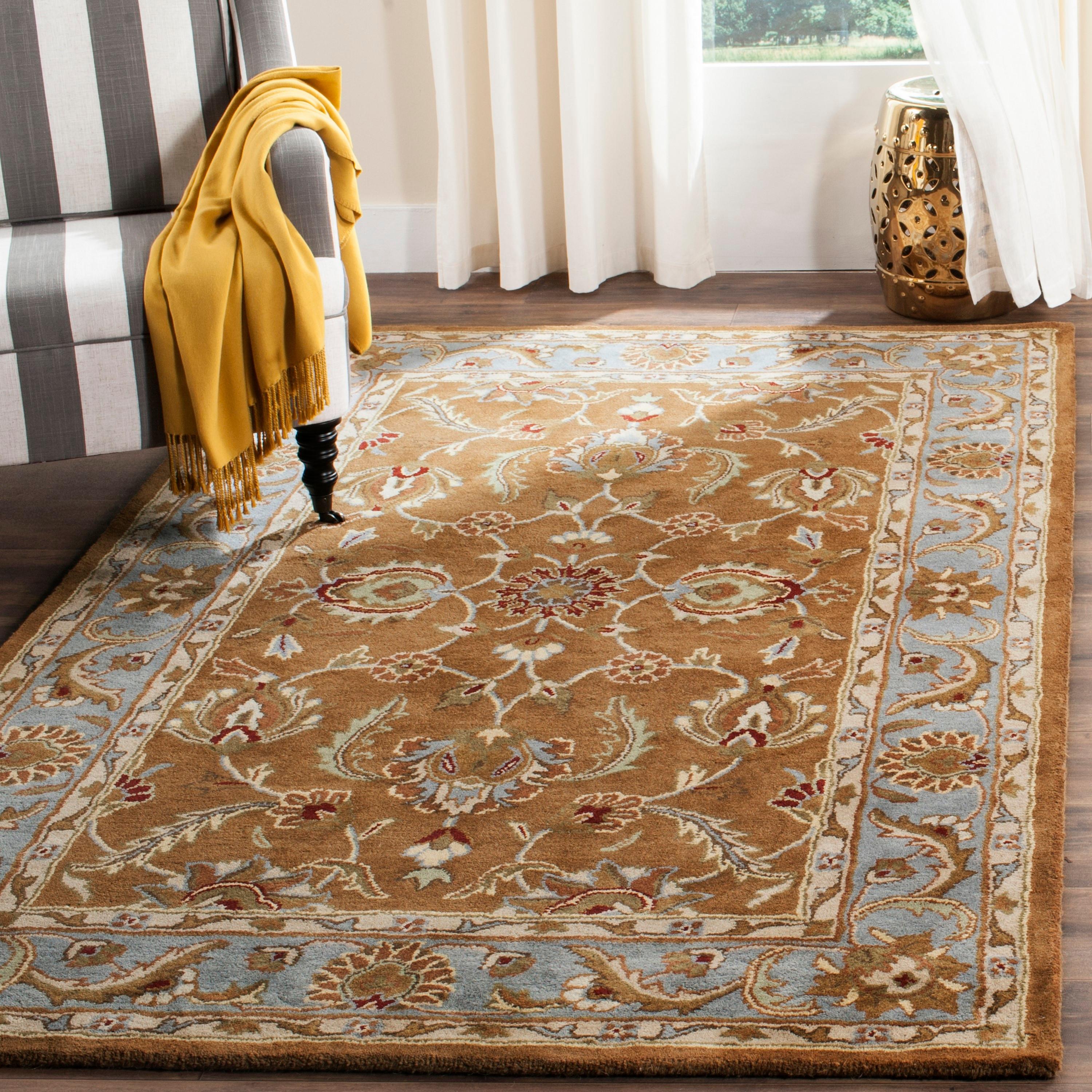 Heritage HG812 Hand Tufted Accent Rug - Brown/Blue - 2'3"x4' - Safavieh.