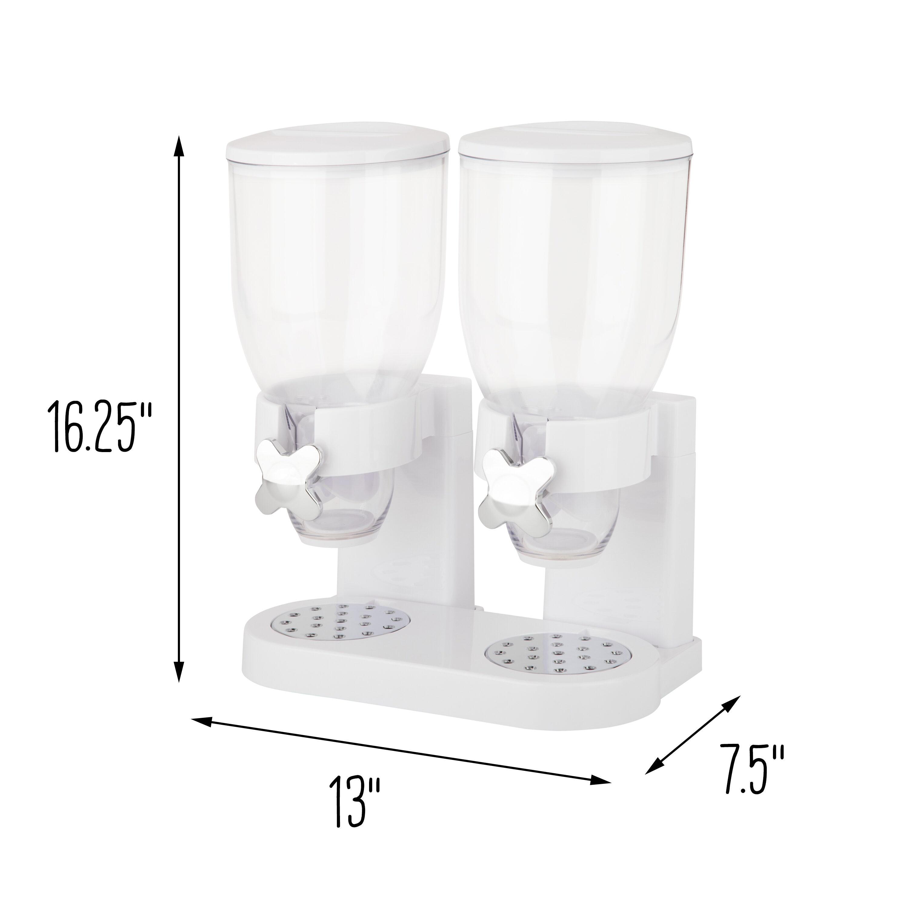 Prep & Savour Denajia Dry Food Cereal Double Dispenser Box Container