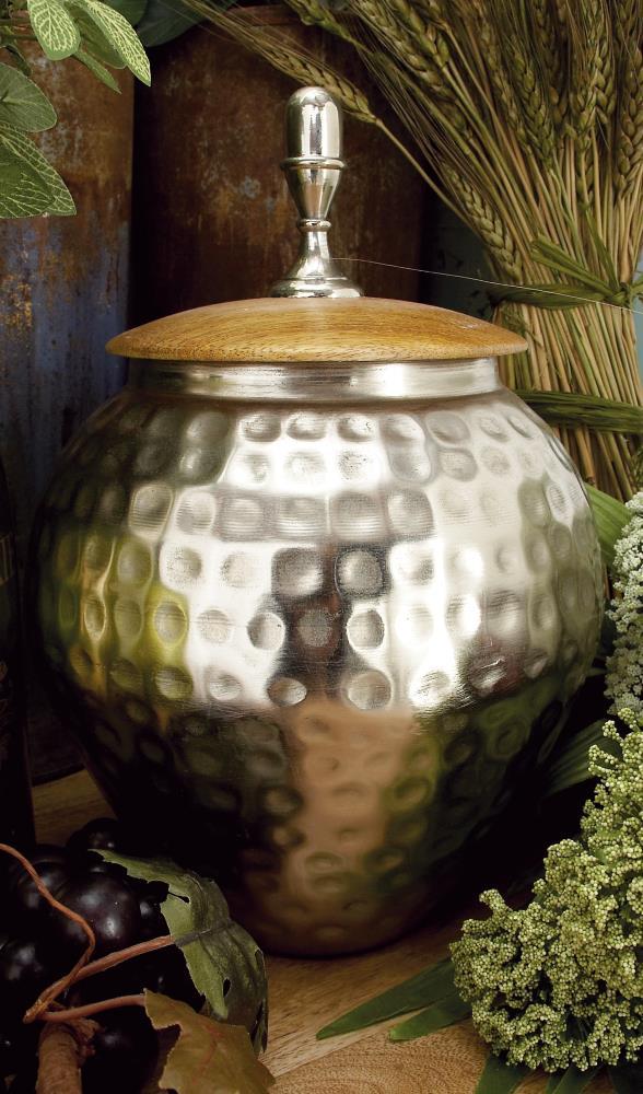 Trent Austin Design® Montevallo Silver Metal Hammered Living Room Decorative Jars
