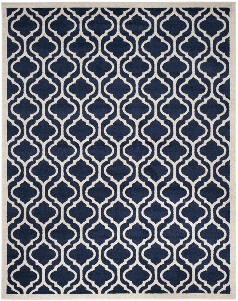 Amherst AMT402 Power Loomed Area Rug - Navy/Beige - 8'9"x11'9" - Safavieh.