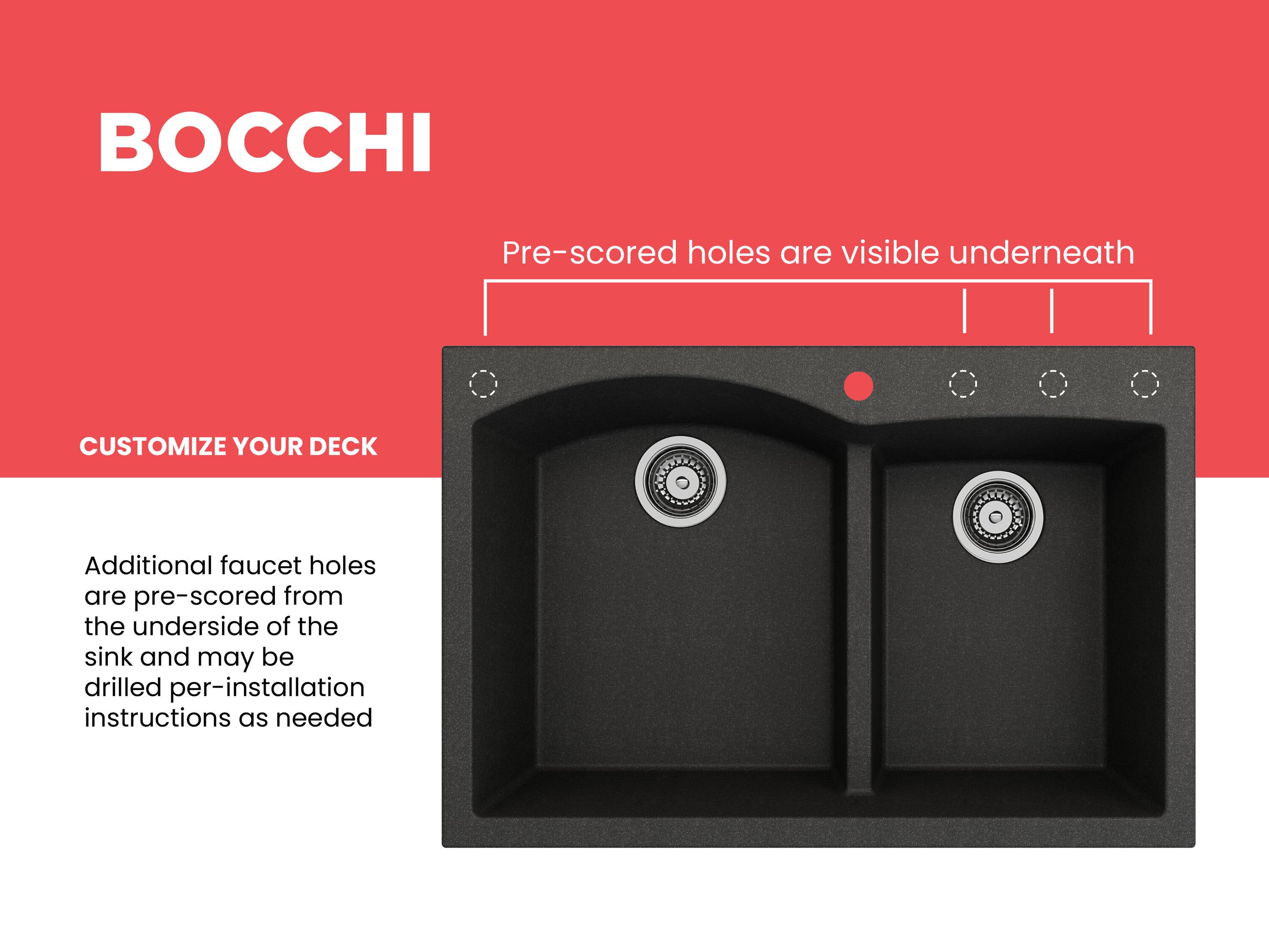 Campino 33'' L Double Bowl Granite Kitchen Sink