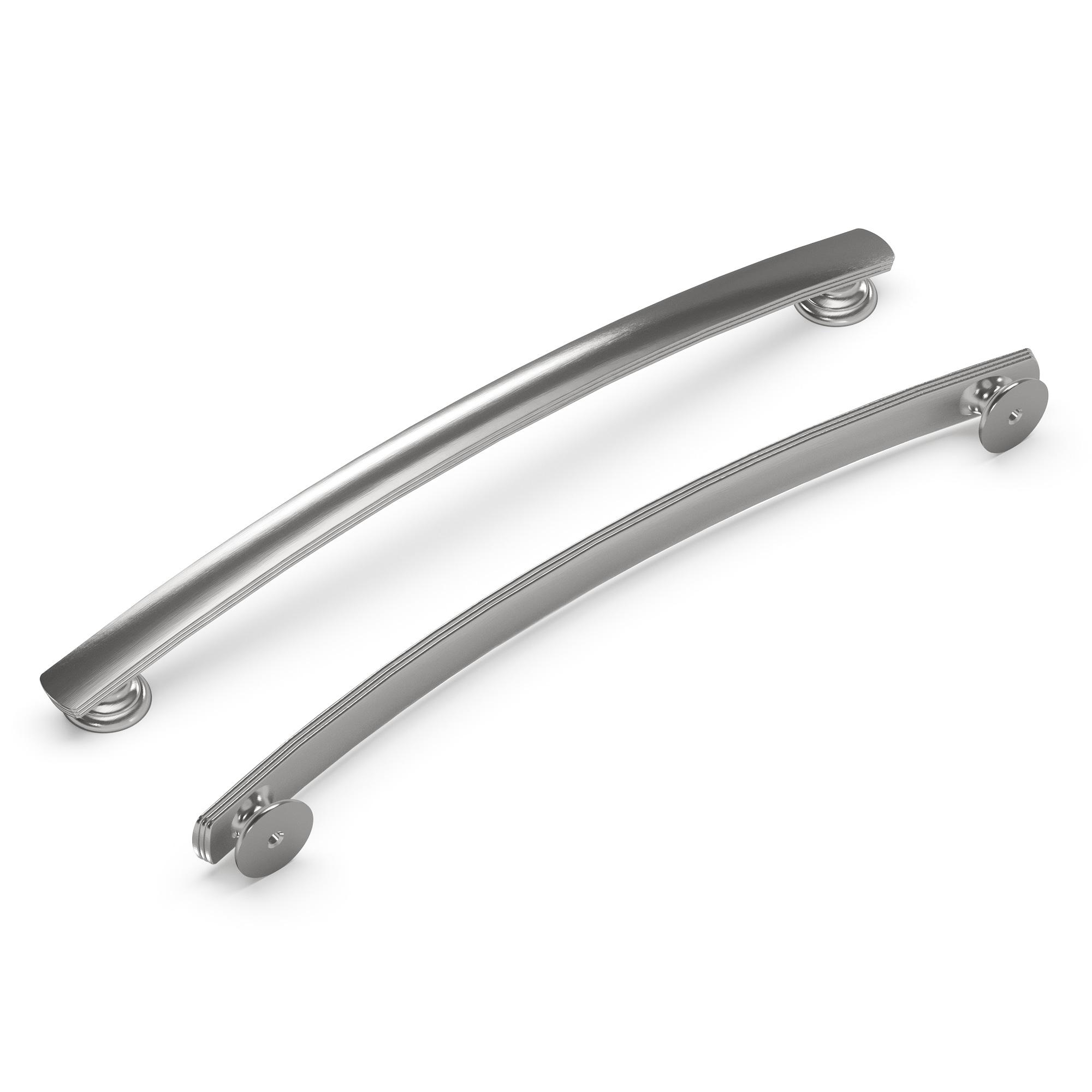 Hickory Hardware American Diner Collection Pull - 8-13/16" Center to Center Cabinet Pull Satin Nickel - Transitional, Traditional Hardware for Drawers & Cabinets (Set of 5)