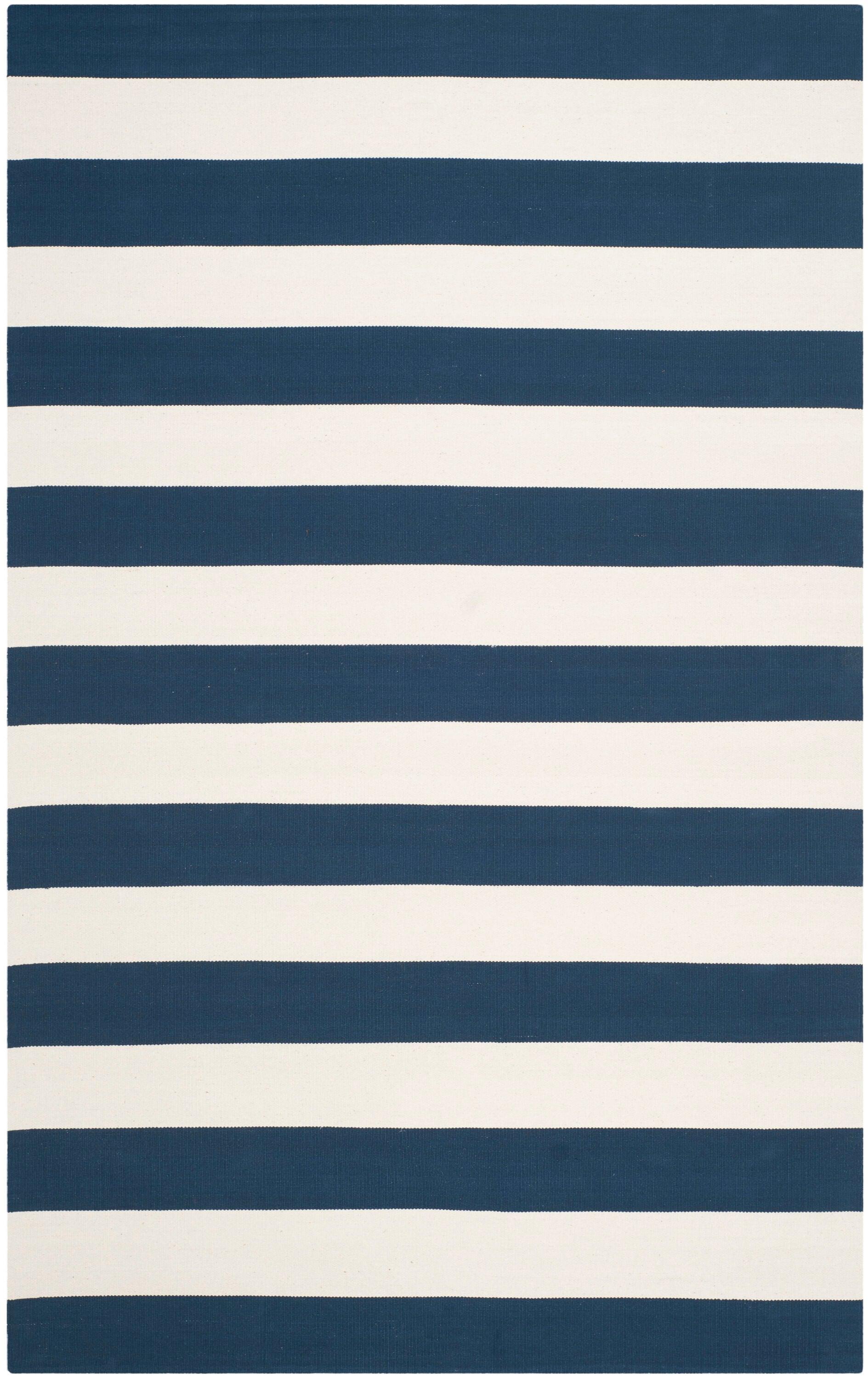 Montauk MTK712 Hand Woven Indoor Area Rug - Navy/Ivory - 5'x8' - Safavieh