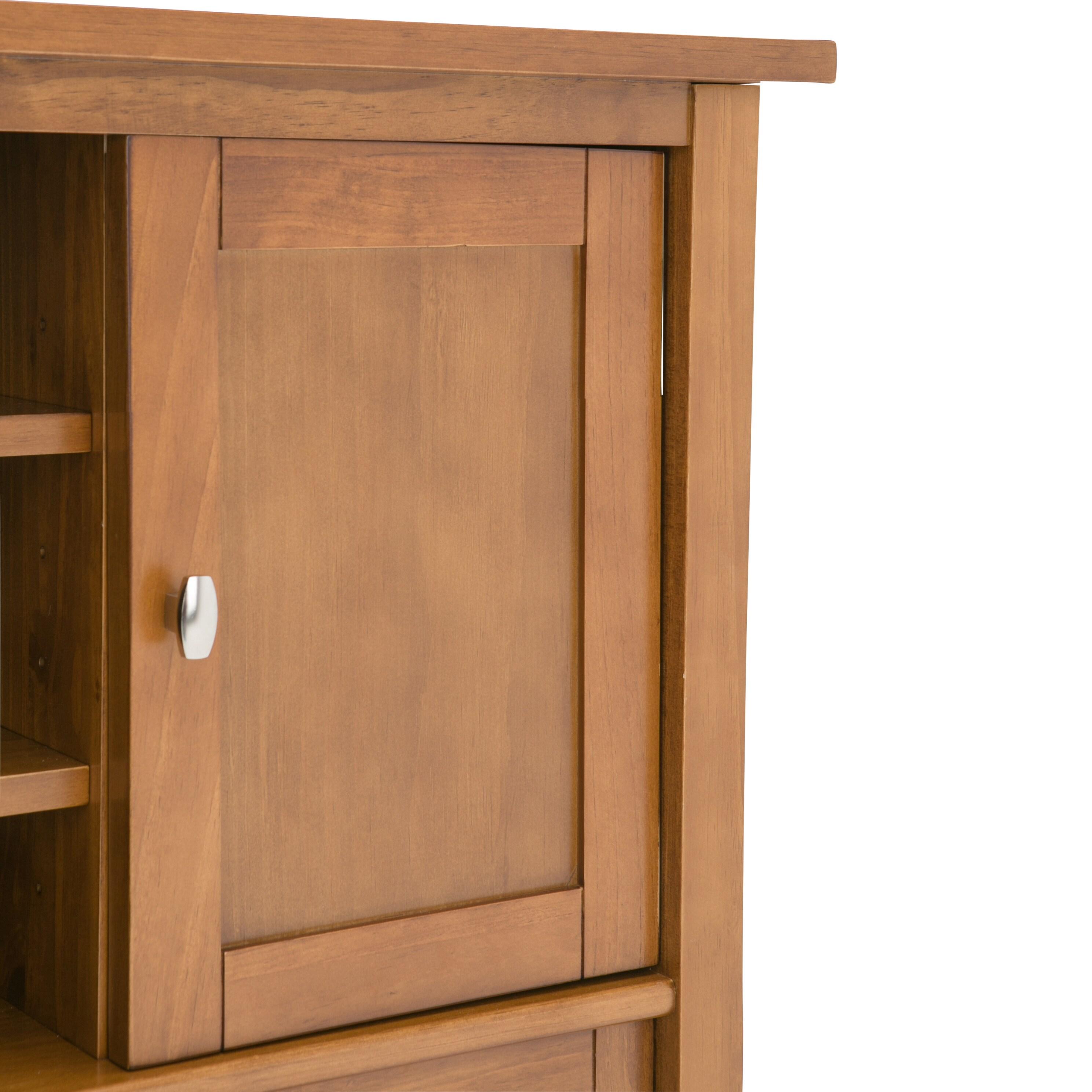 Simpli Home Warm Shaker 47"W Solid Wood TV Stand for TVs up to 55" with 2 Storage Cabinets and 2 Drawers