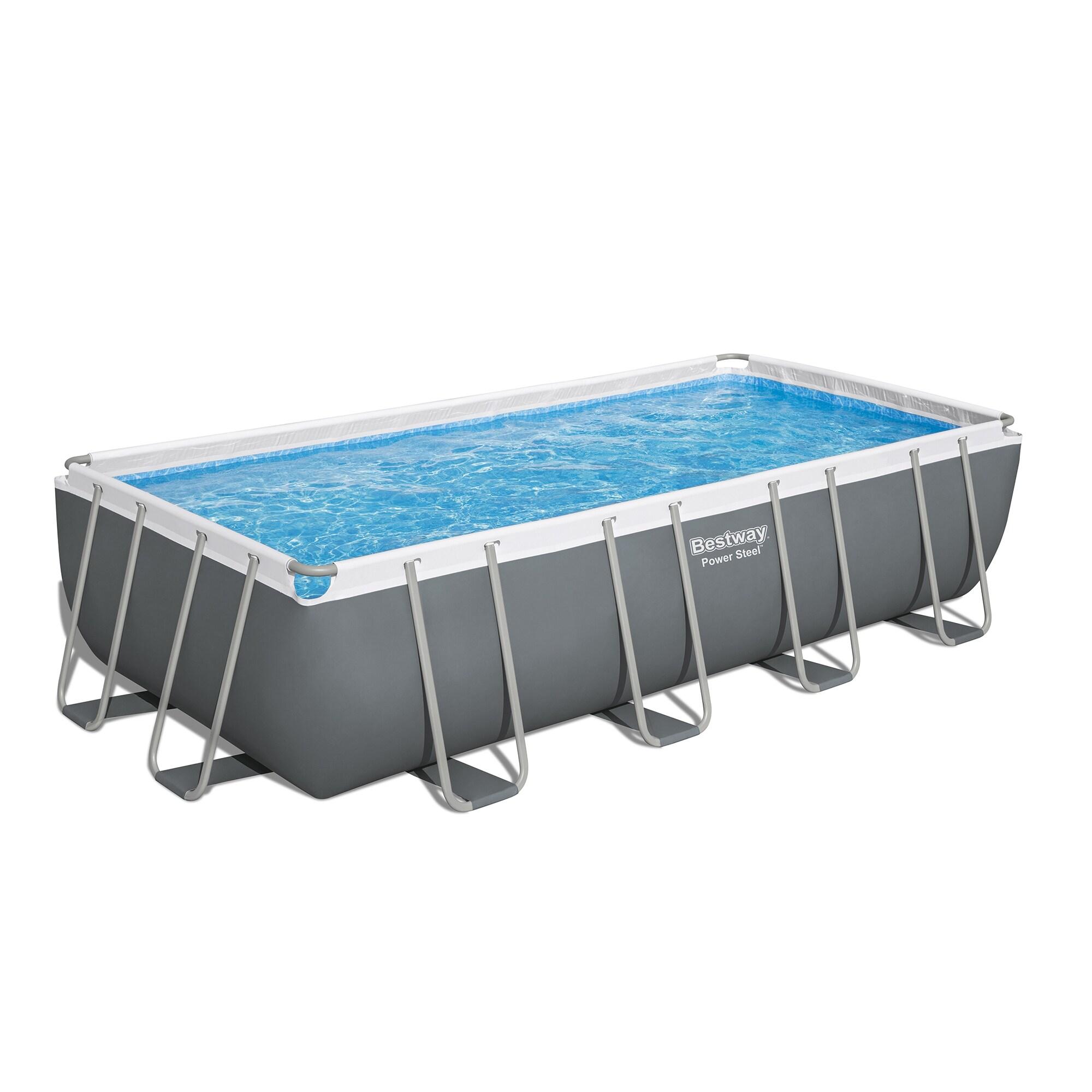 Bestway Power Steel 18' x 9' x 48" Rectangular Above Ground Pool Set