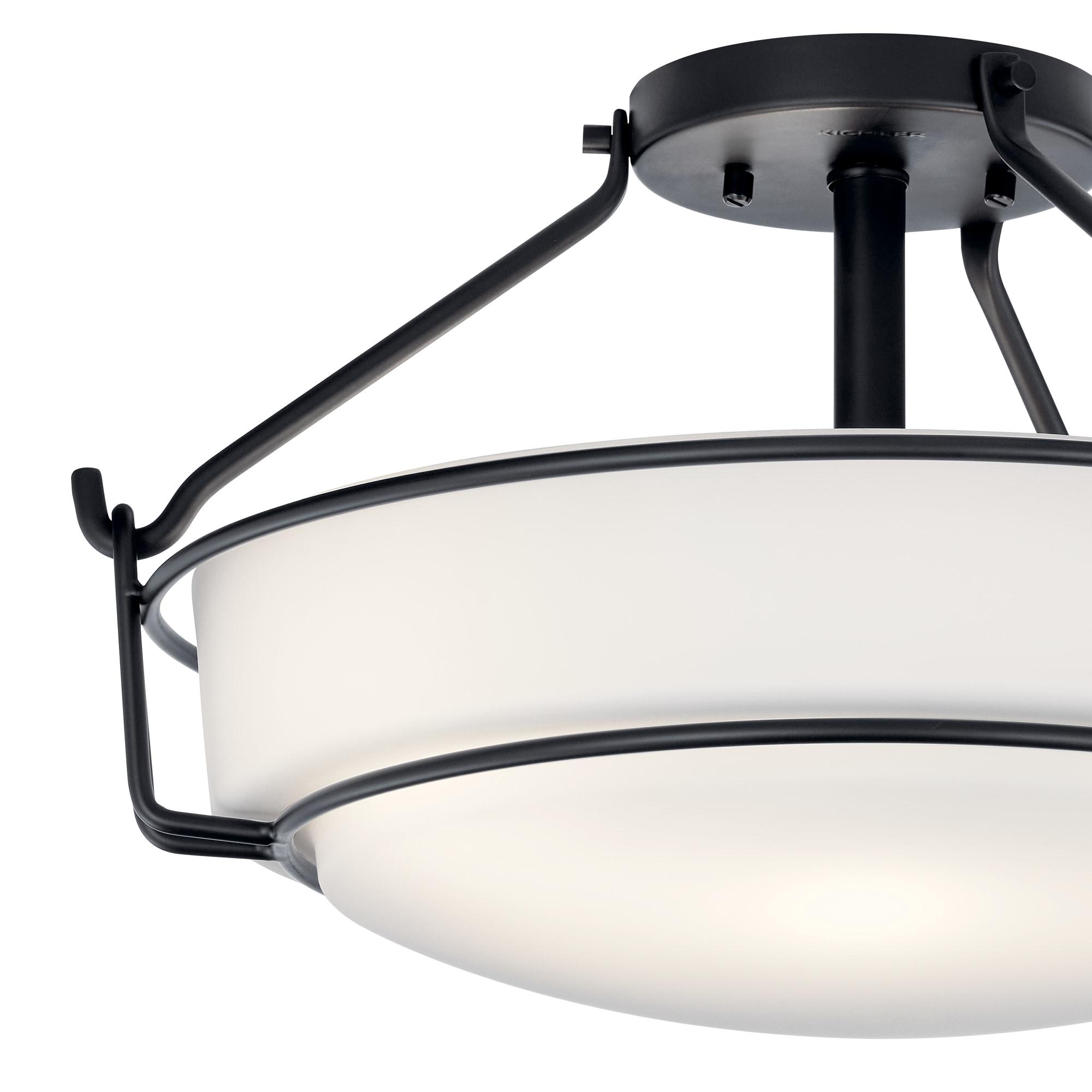 Kichler Lighting Alkire 3 - Light Semi-Flush Mount in  Black