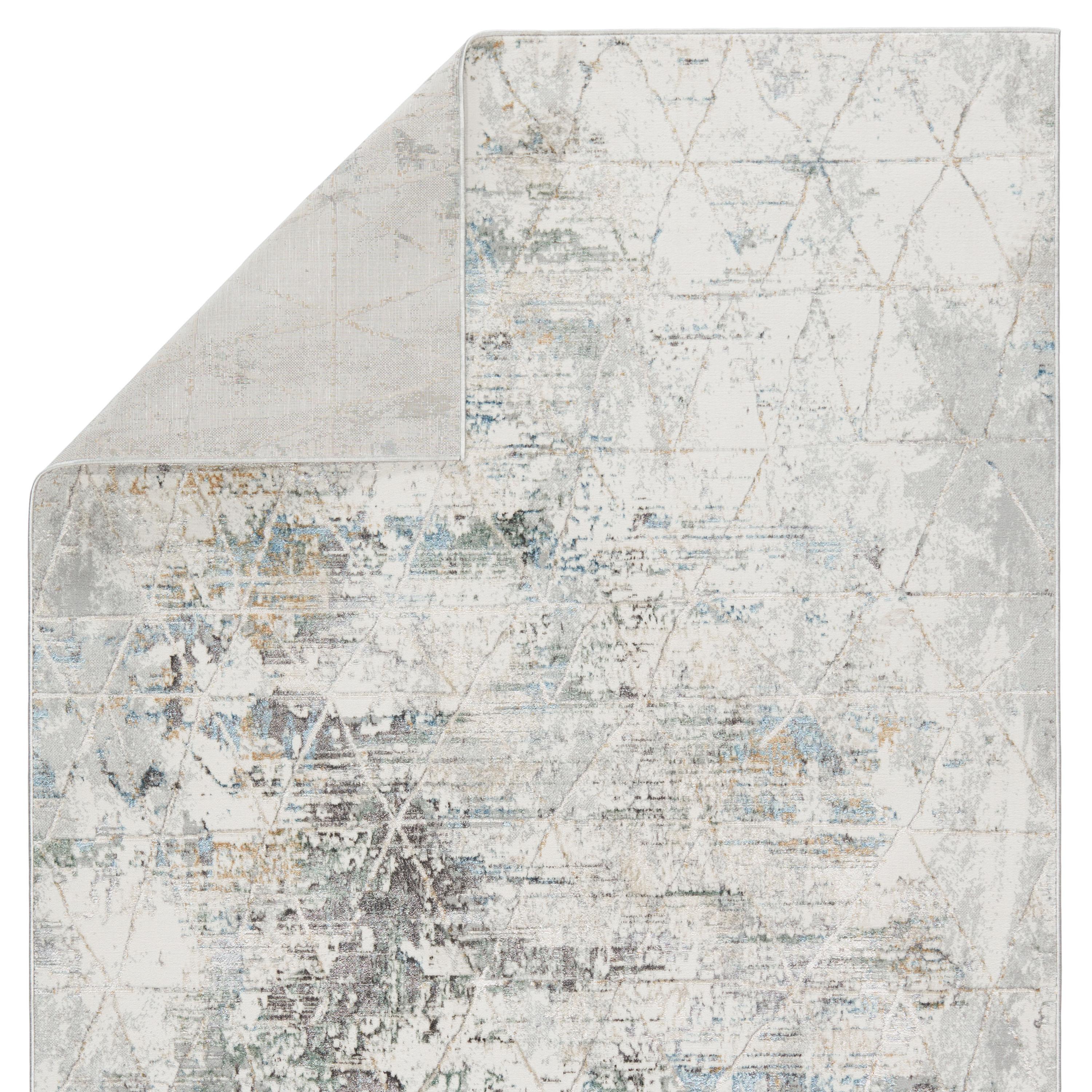 Jaipur Living Melo 6 x 9 (ft) Loomed Polyester Gray/Light Blue Rectangular Indoor Trellis Global Area rug
