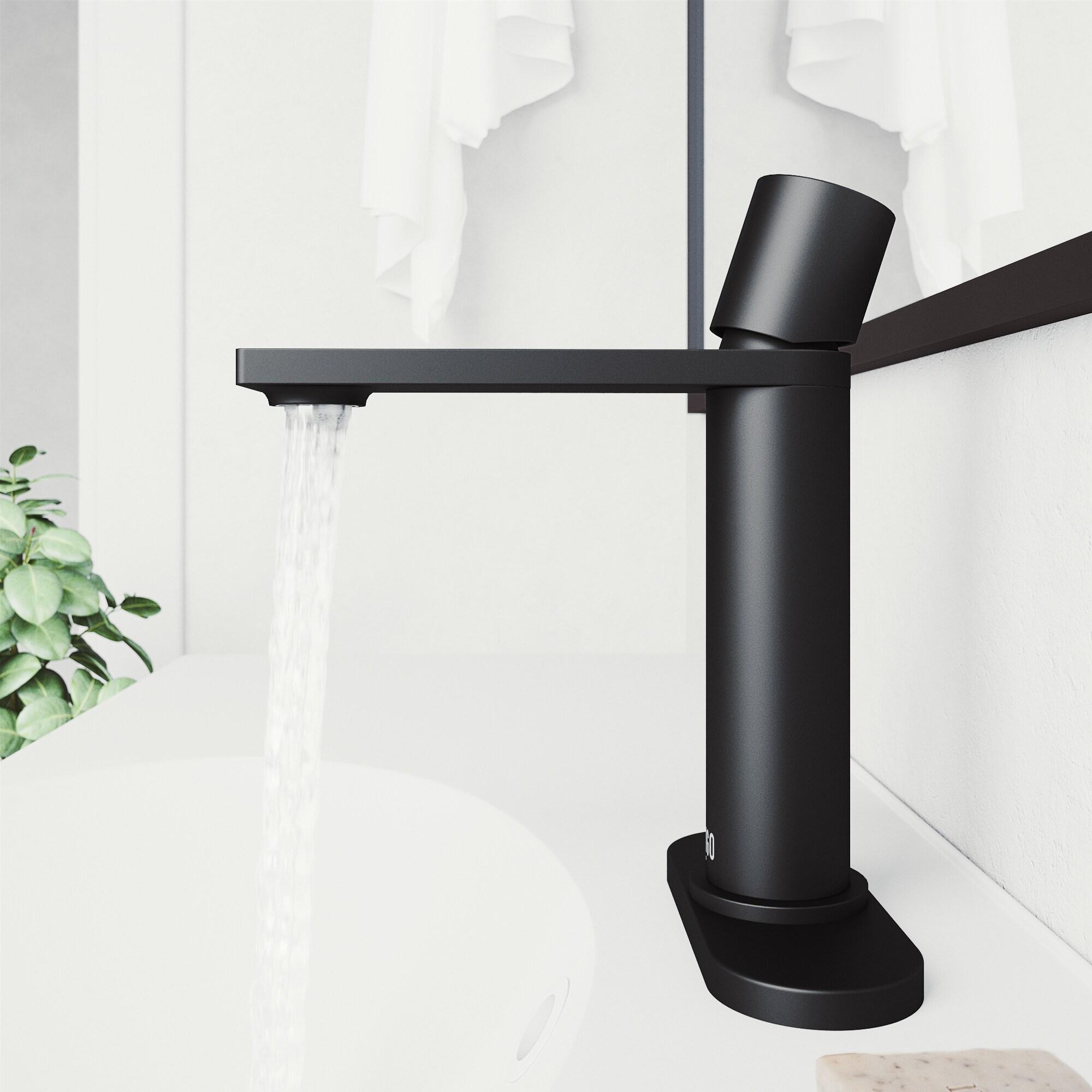 Halsey Single Hole Bathroom Faucet with Deck Plate