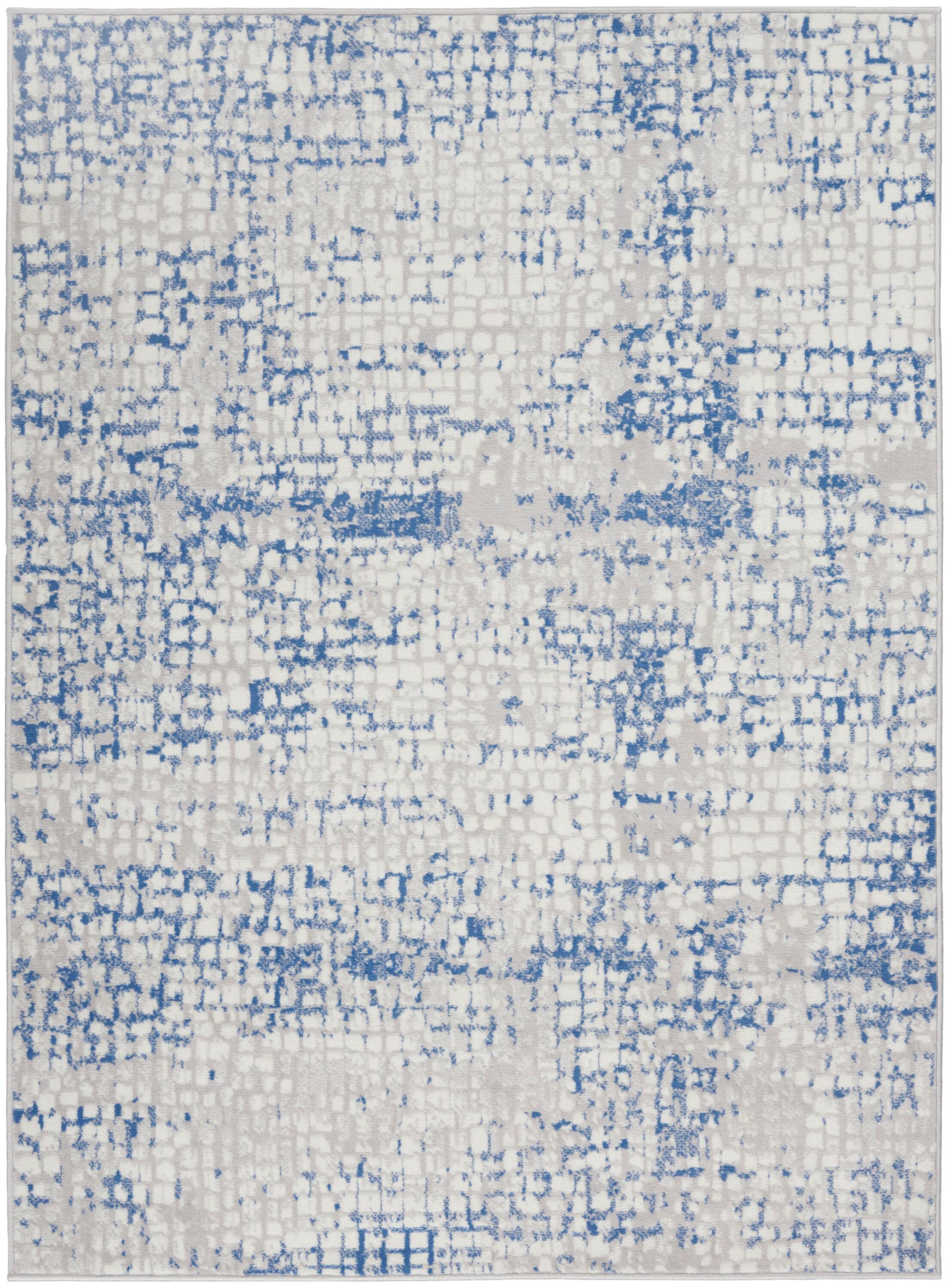 Nourison Whimsicle WHS07 Indoor only Area Rug - Grey Blue 4' x 6'