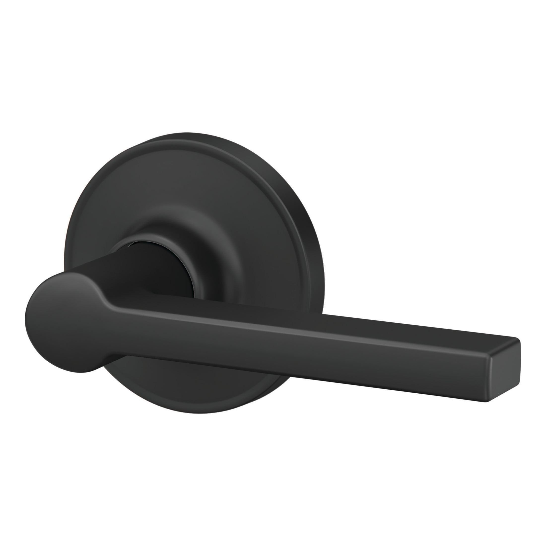 Schlage Latitude Matte Black Passage Lever Right or Left Handed