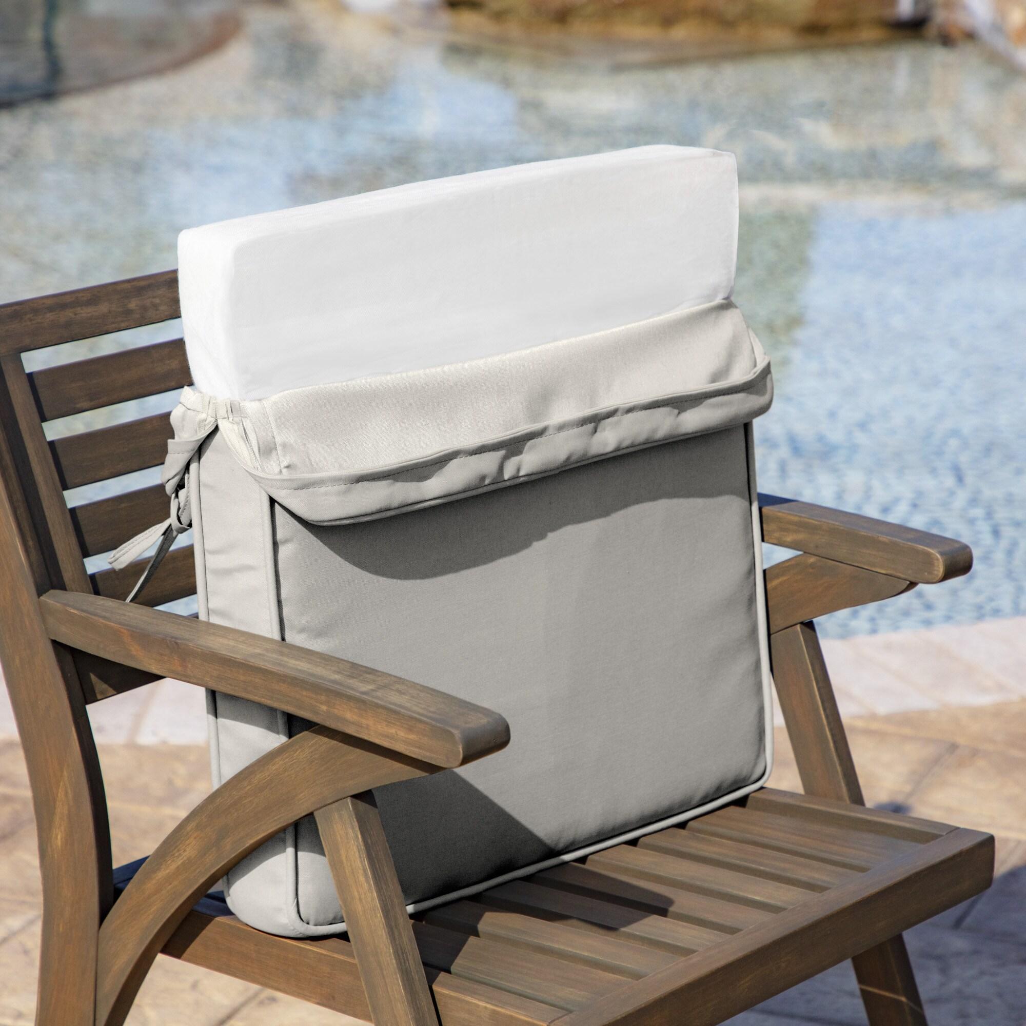 Arden Selections ProFoam EverTru Acrylic 20 x 20 x 3.5 Inch Outdoor Dining Chair Cushion, Cream