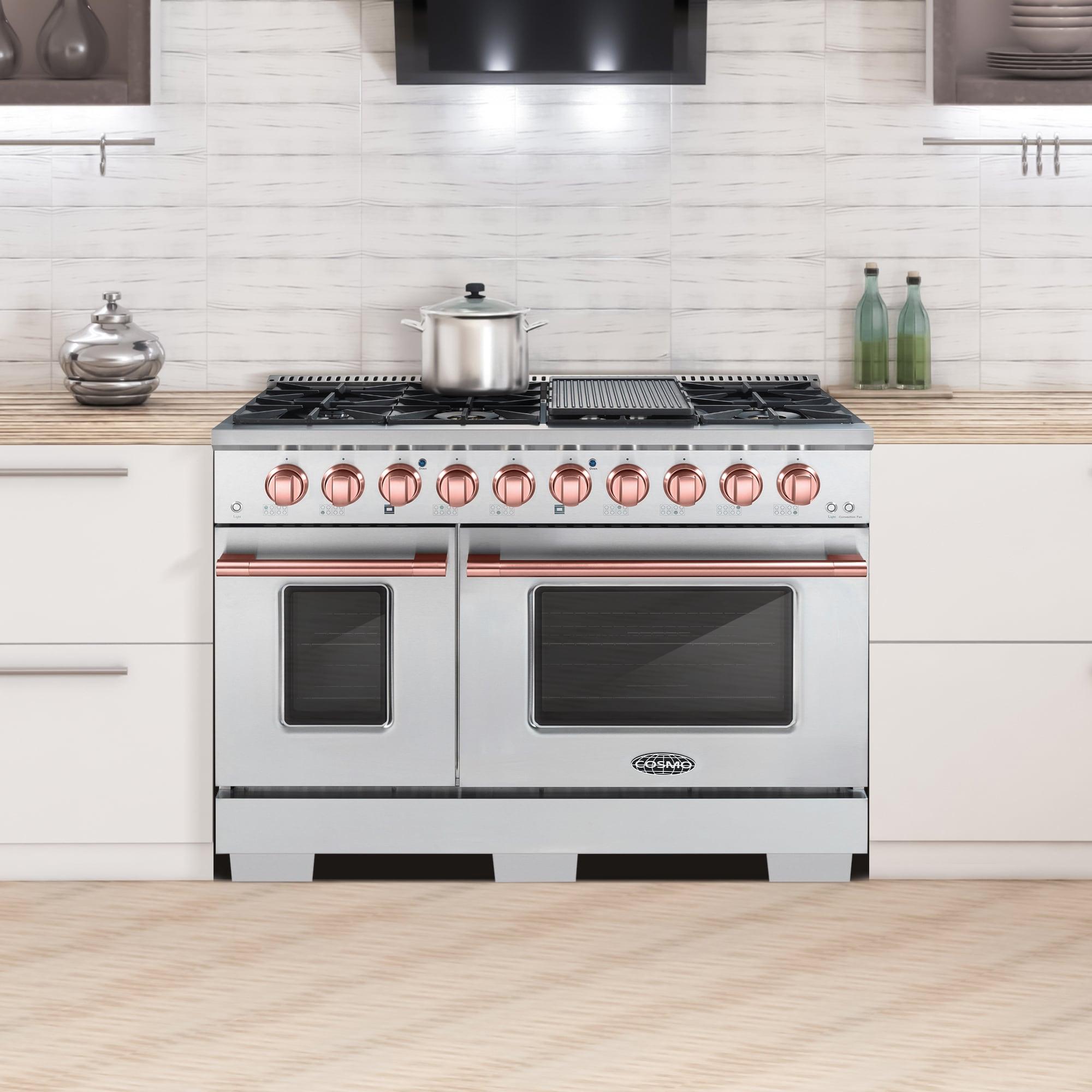 Cosmo 48" 5.5 Cubic Feet Smart Natural Gas Free Standing Range with 8 Burners