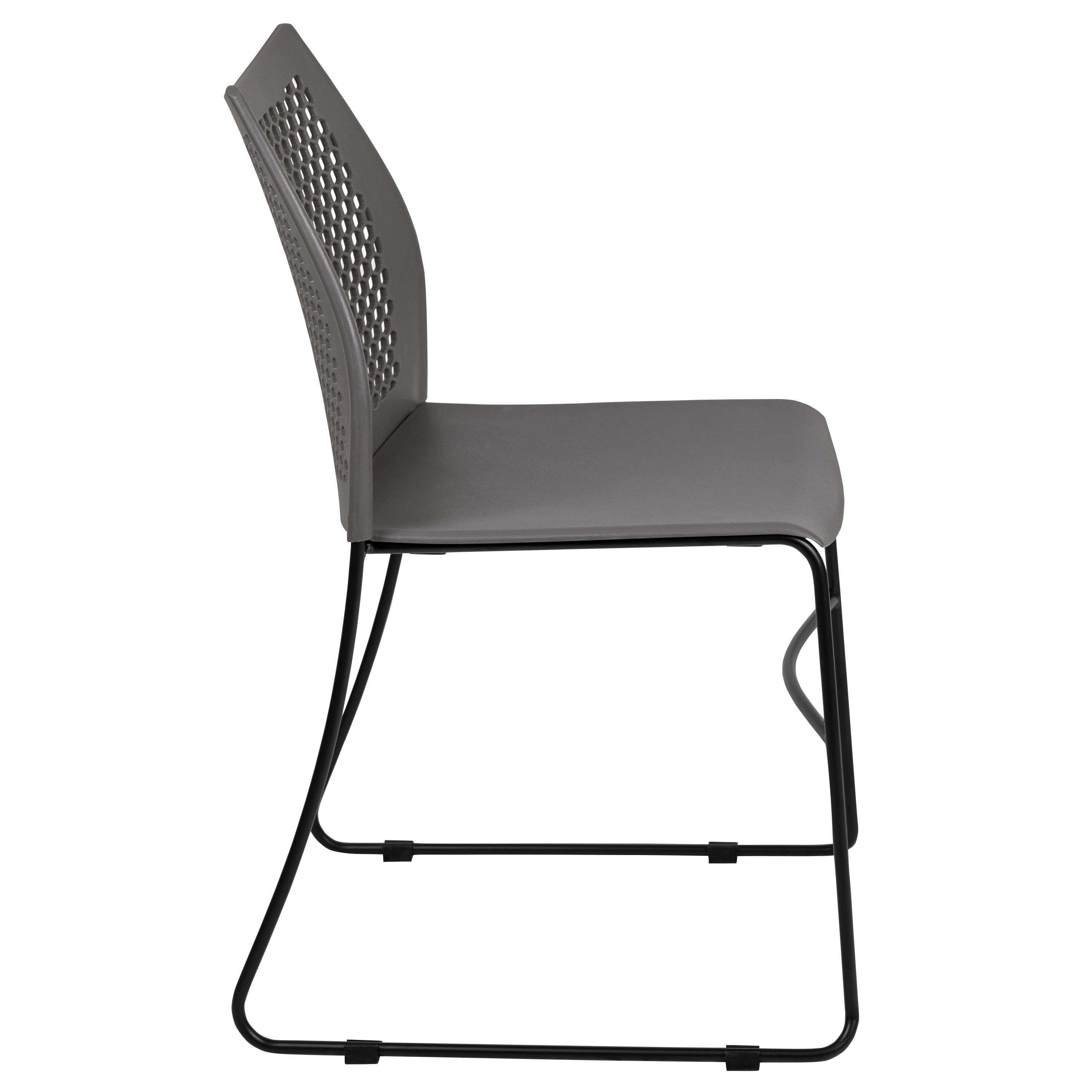 Antonia 661 lb. Capacity Stack Chair with Air-Vent Back and Powder Coated Sled Base