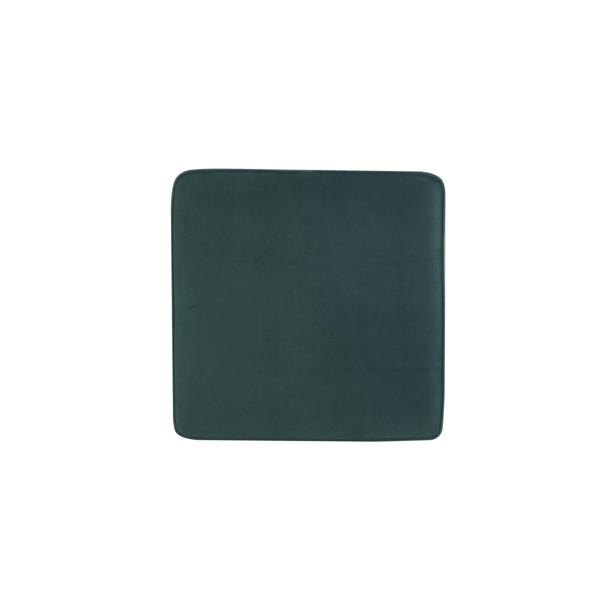 Manhattan Comfort Abigail Velvet Upholstered Ottoman Green: Mid-Century Modern, Padded, Wood Legs