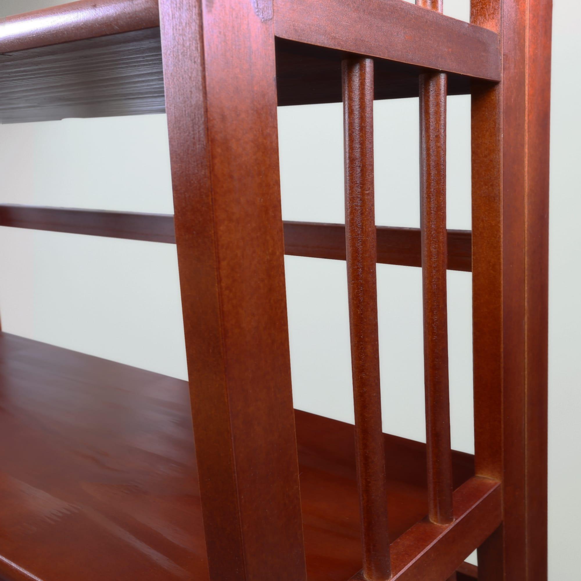 Casual Home 331-33 14 in. 3-Shelf Folding Bookcase, Walnut