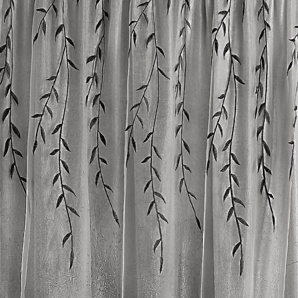 Willow Rod Pocket Light Filtering Curtain Panel - 42" x 63" - Grey