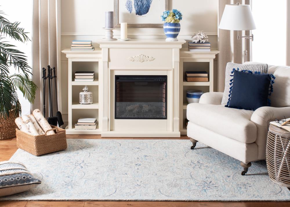 Micro-Loop MLP506 Hand Tufted Indoor Area Rug - Light Blue/Ivory - 4'x6'- Safavieh