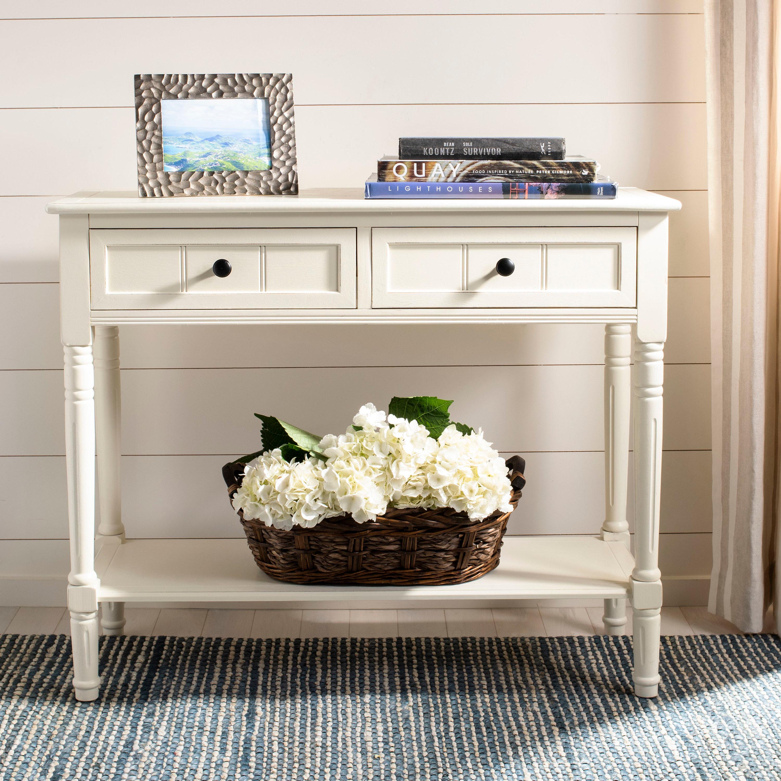 Samantha Console Table - Distressed Cream - Safavieh