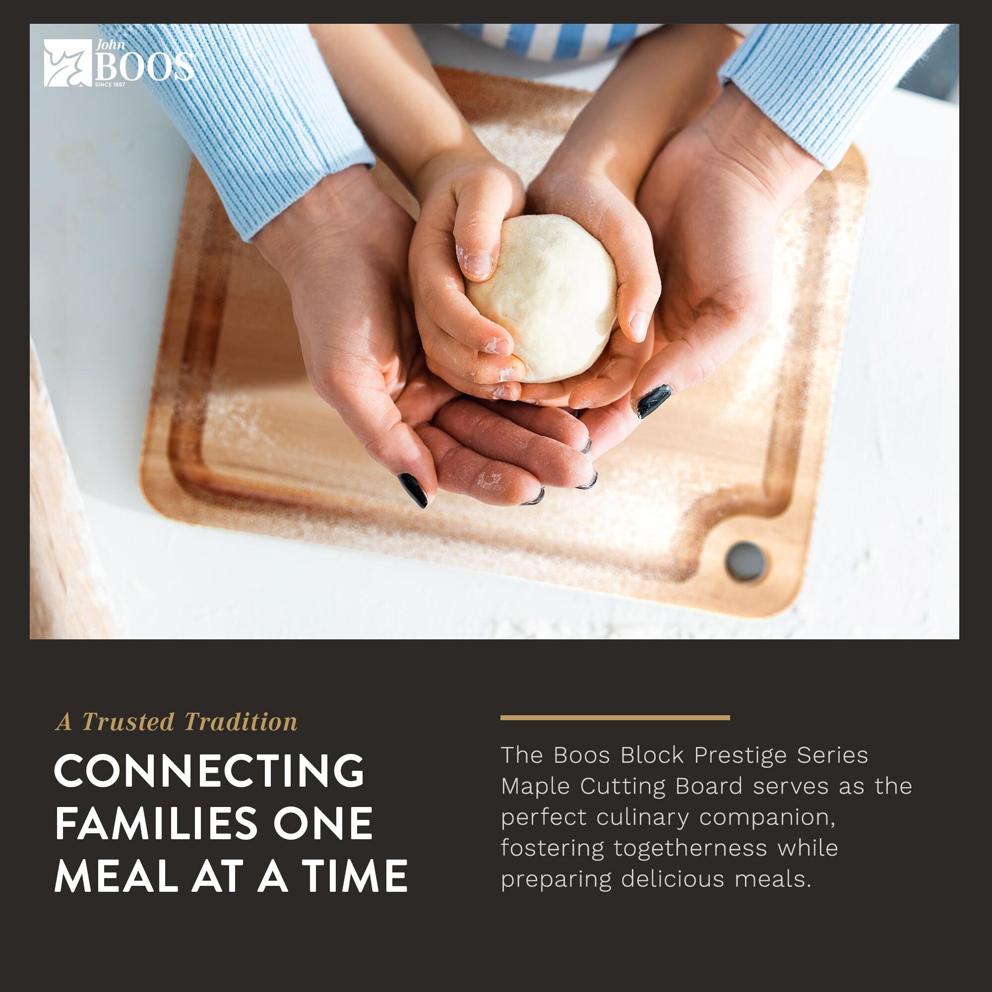 John Boos Boos Block Prestige Series Large Reversible Wood Cutting Board, 1.25-Inch Thickness, 22" x 16" x 1 1/4", Maple