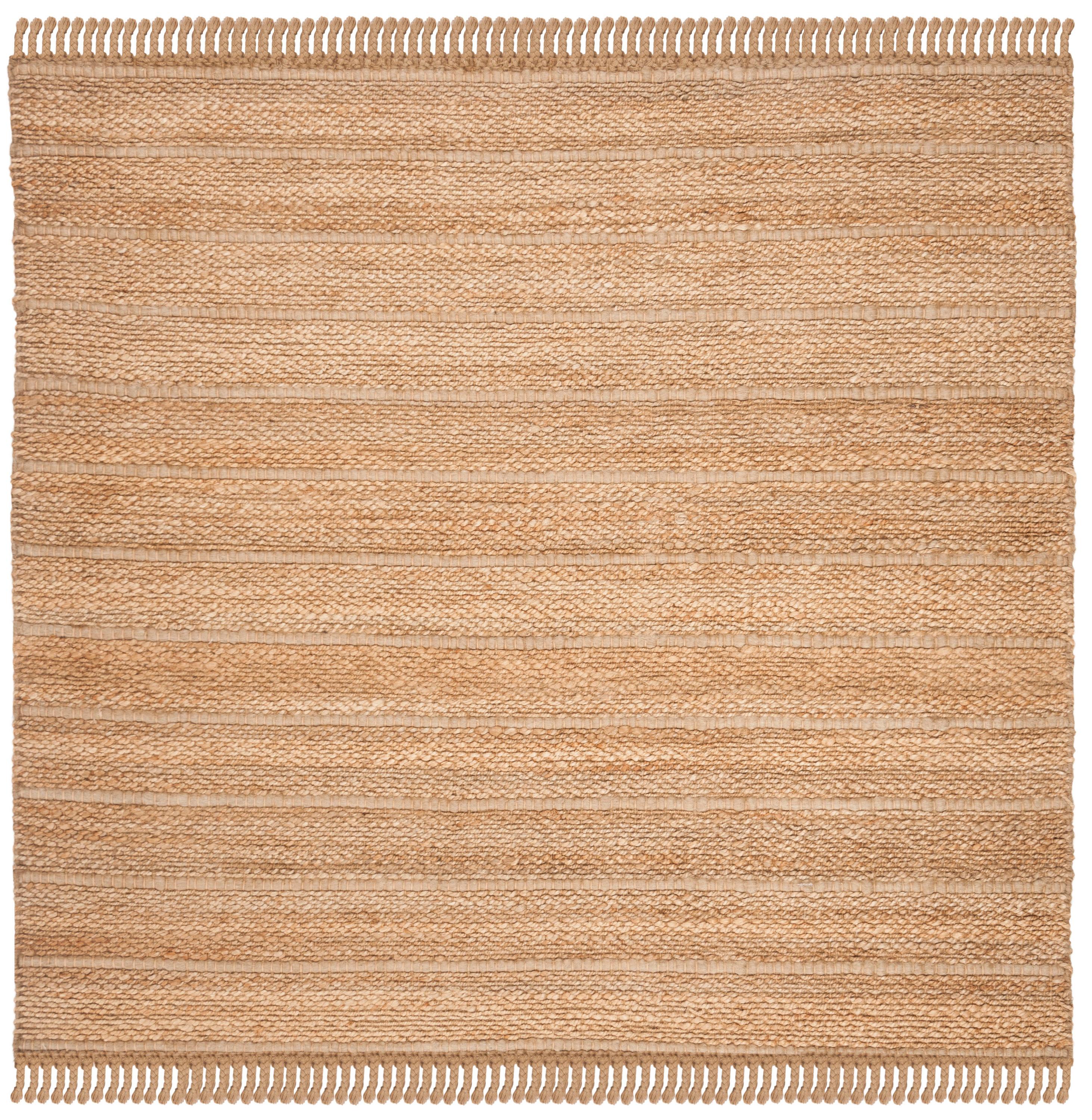 Natural Fiber NF550 Hand Woven Indoor Area Rug - Natural/Light Grey - 6'x6' - Safavieh.