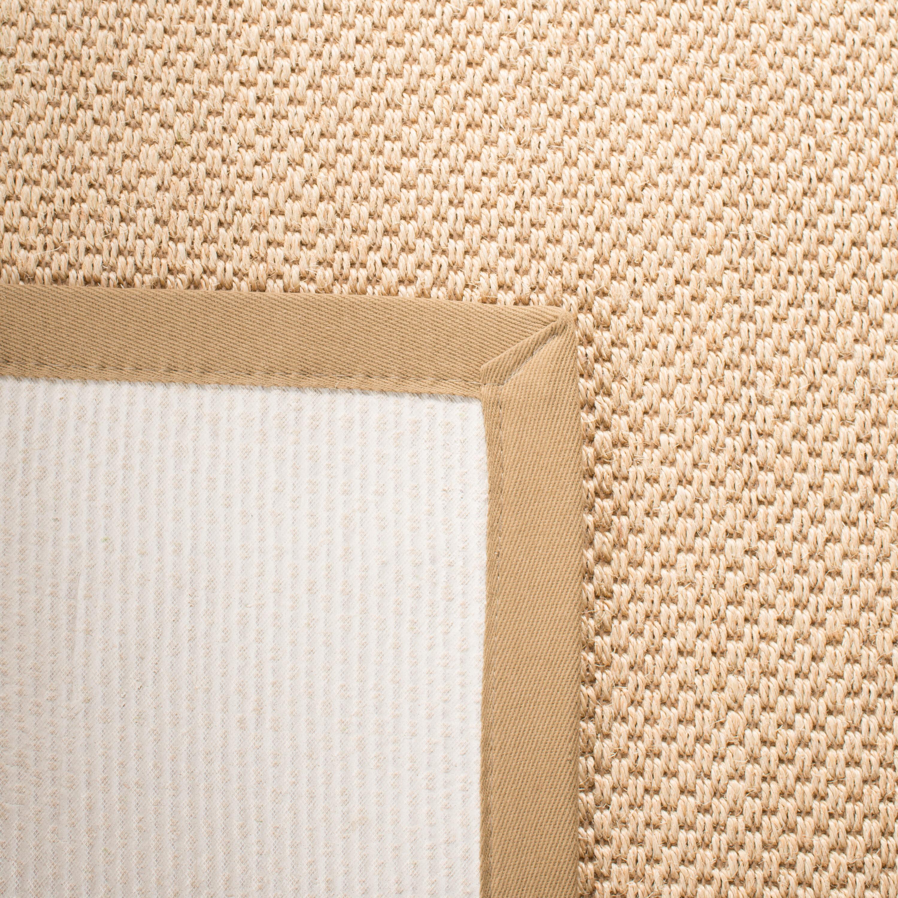 SAFAVIEH Natural Fiber Jovana Border Seagrass Area Rug, Maize/Linen, 9' x 12'