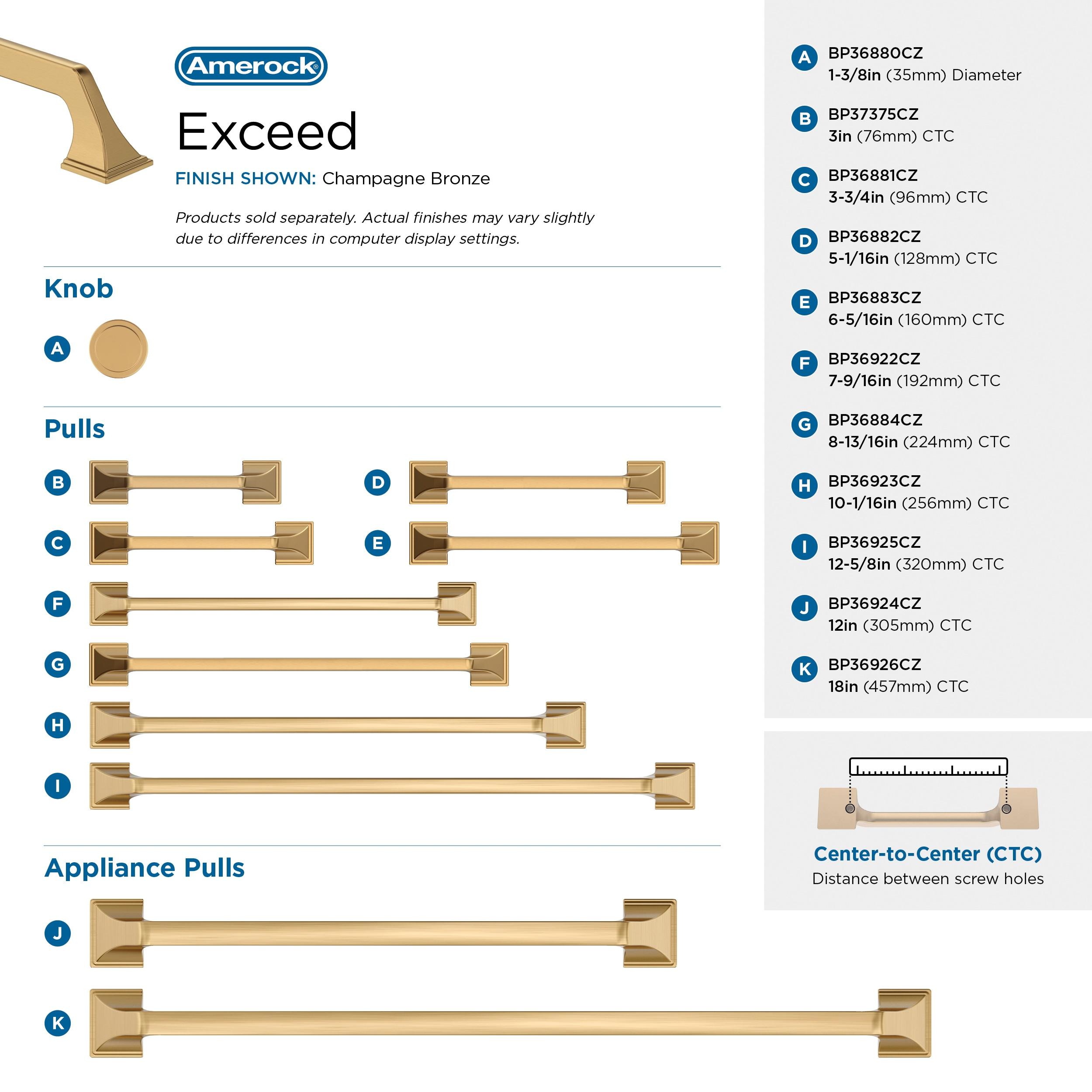 Exceed 18 inch (457mm) Center-to-Center