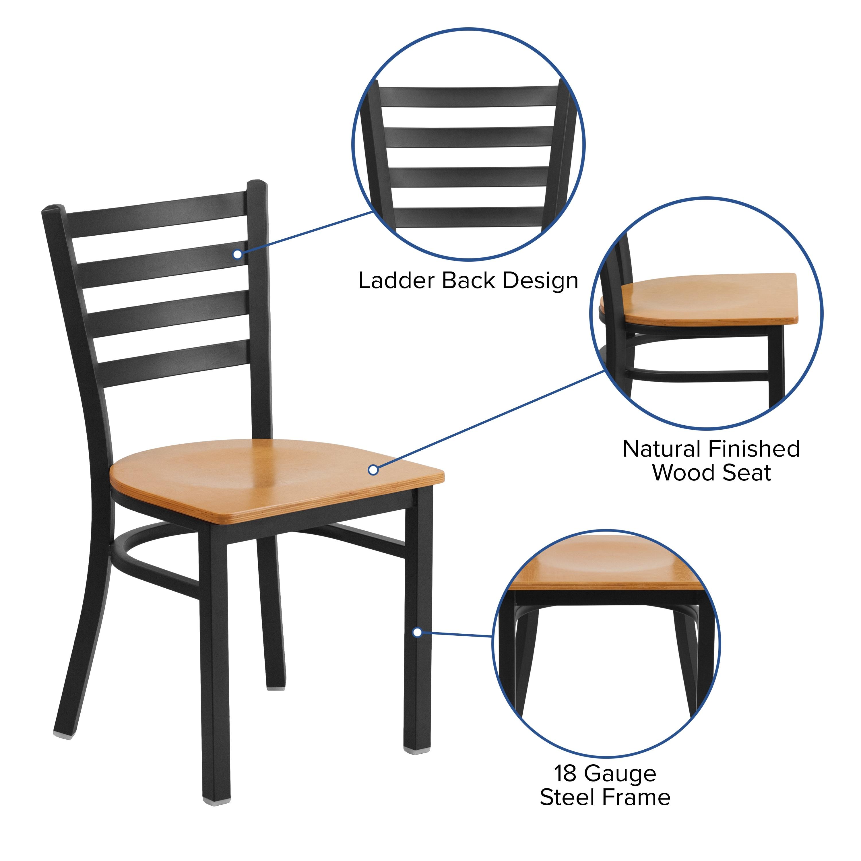 Kendall Ladder Back Metal Restaurant Chair