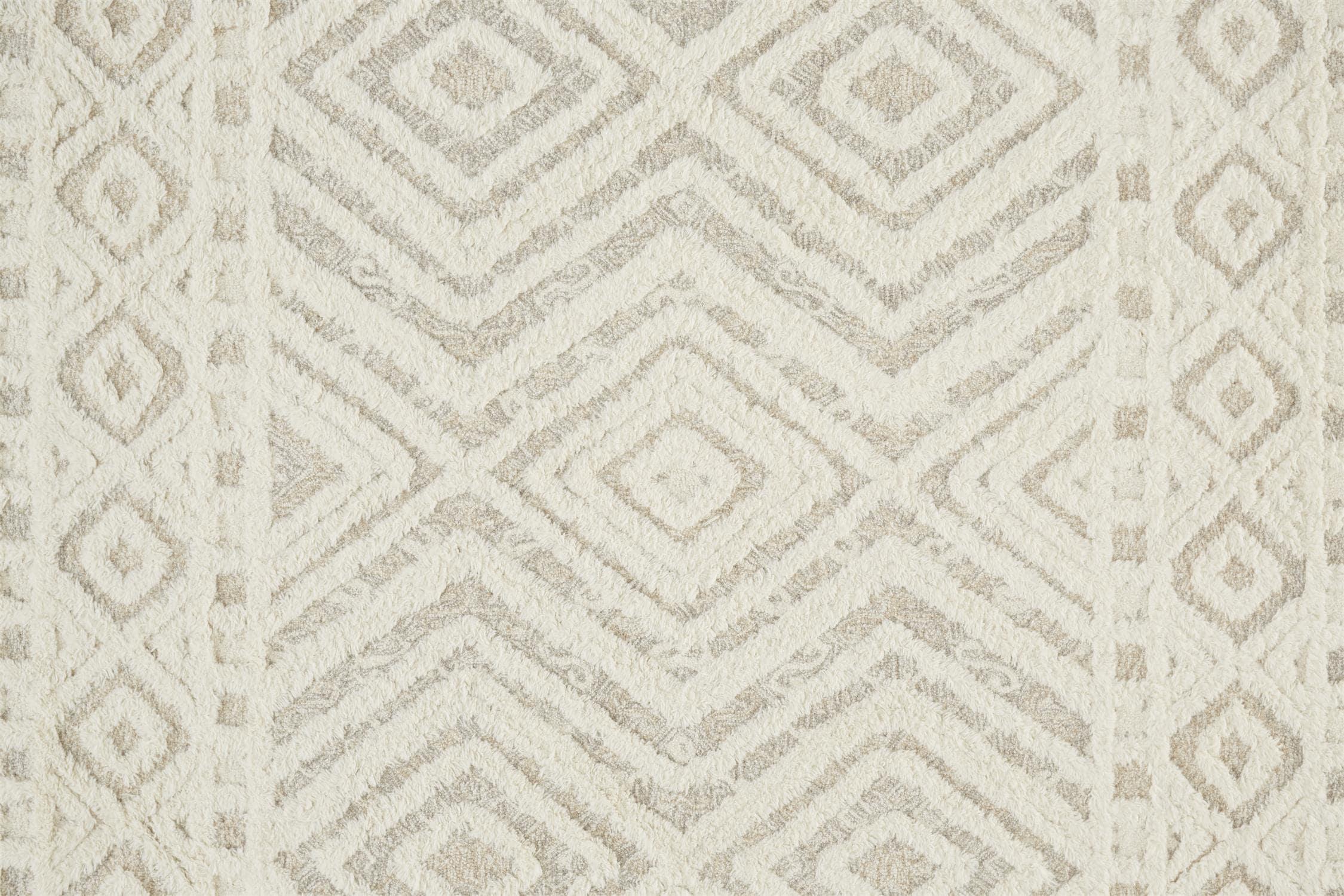 Anica Transitional Diamond Ivory/Tan Area Rug