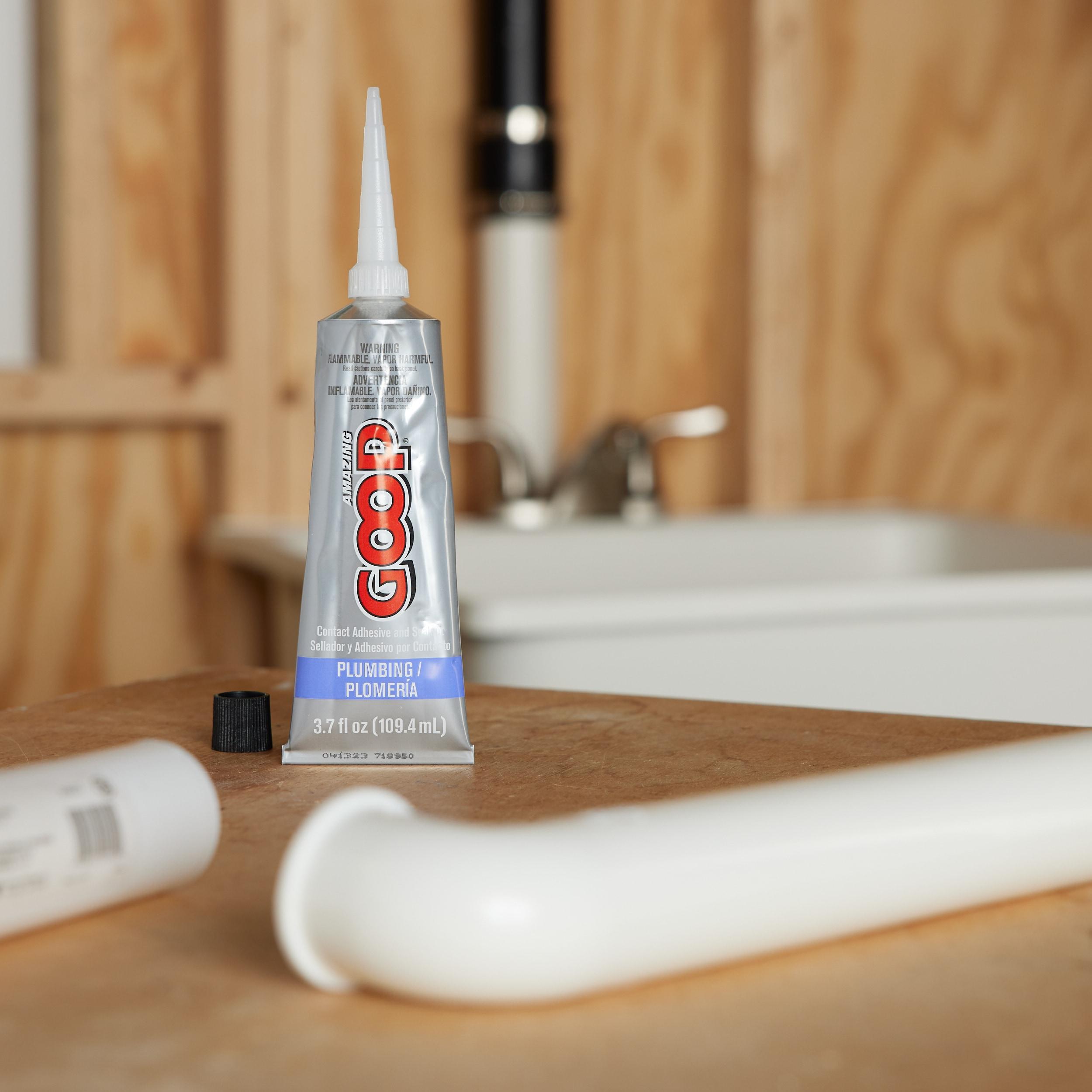 Amazing Goop Clear PVC Plumbing Adhesive and Sealant Tube, 3.7 oz