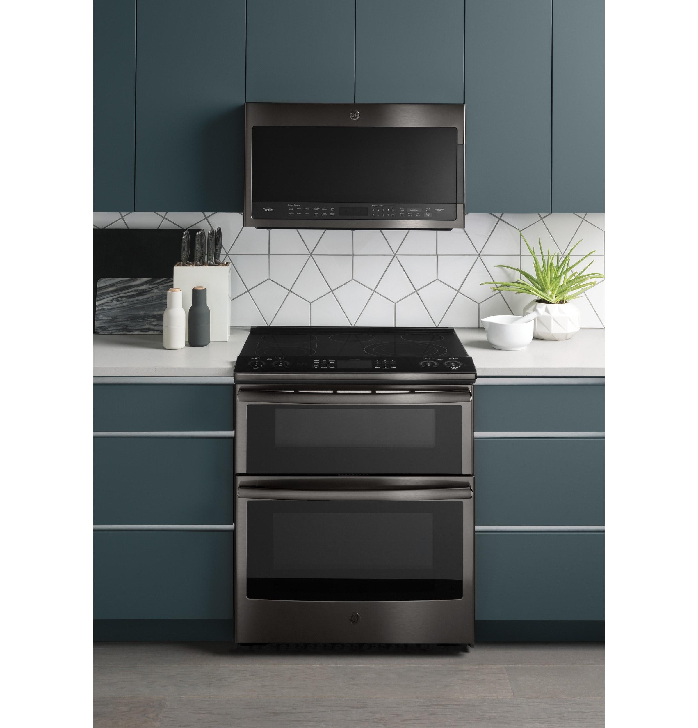 GE Profile™ 30" 2.1 Cu. Ft. Over-the-Range Convertible Microwave with Sensor Cooking PVM9005BLTS