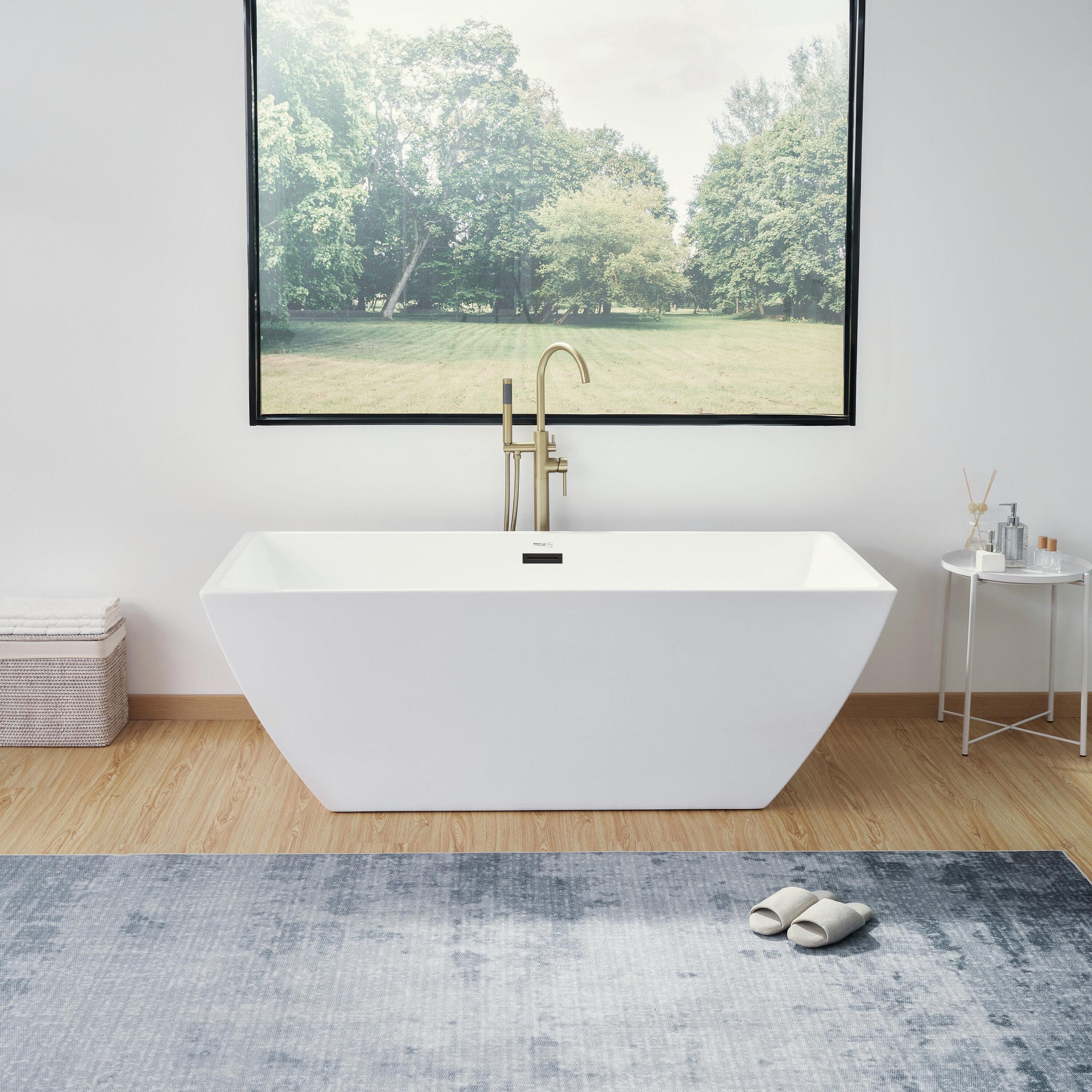 Lydia 59" x 30" Freestanding Soaking Bathtub