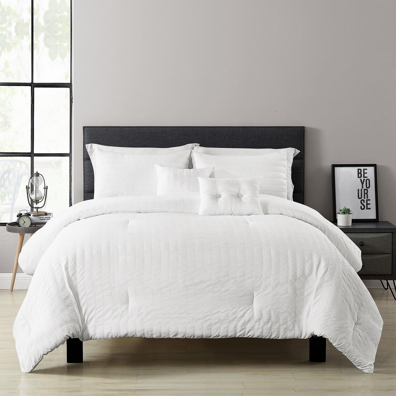 Lush Decor Dark Gray Cotton Reversible 3 Piece Comforter Set