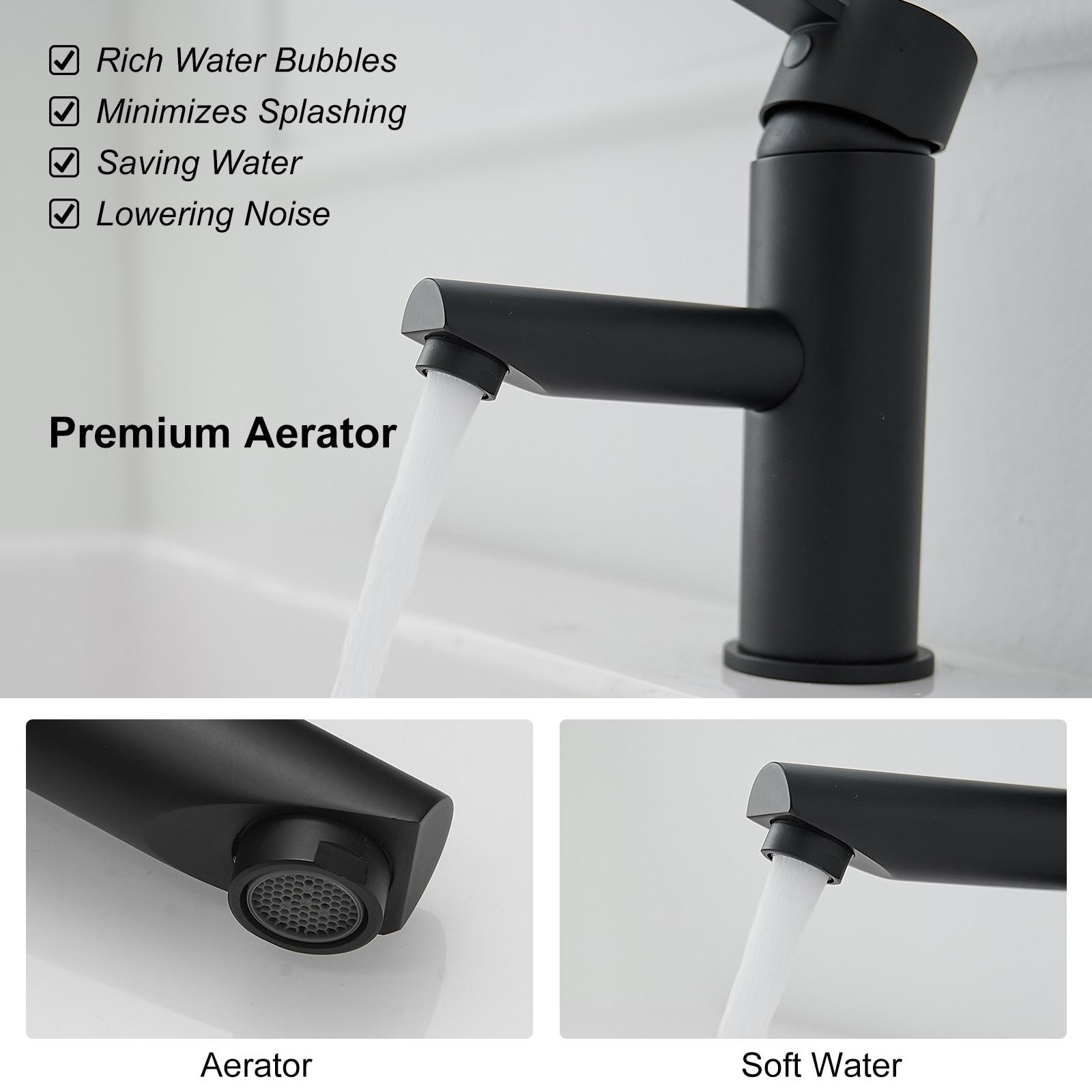 VIBRANTBATH A-96054-Black Single-Hole Single-handle Bathroom Faucet