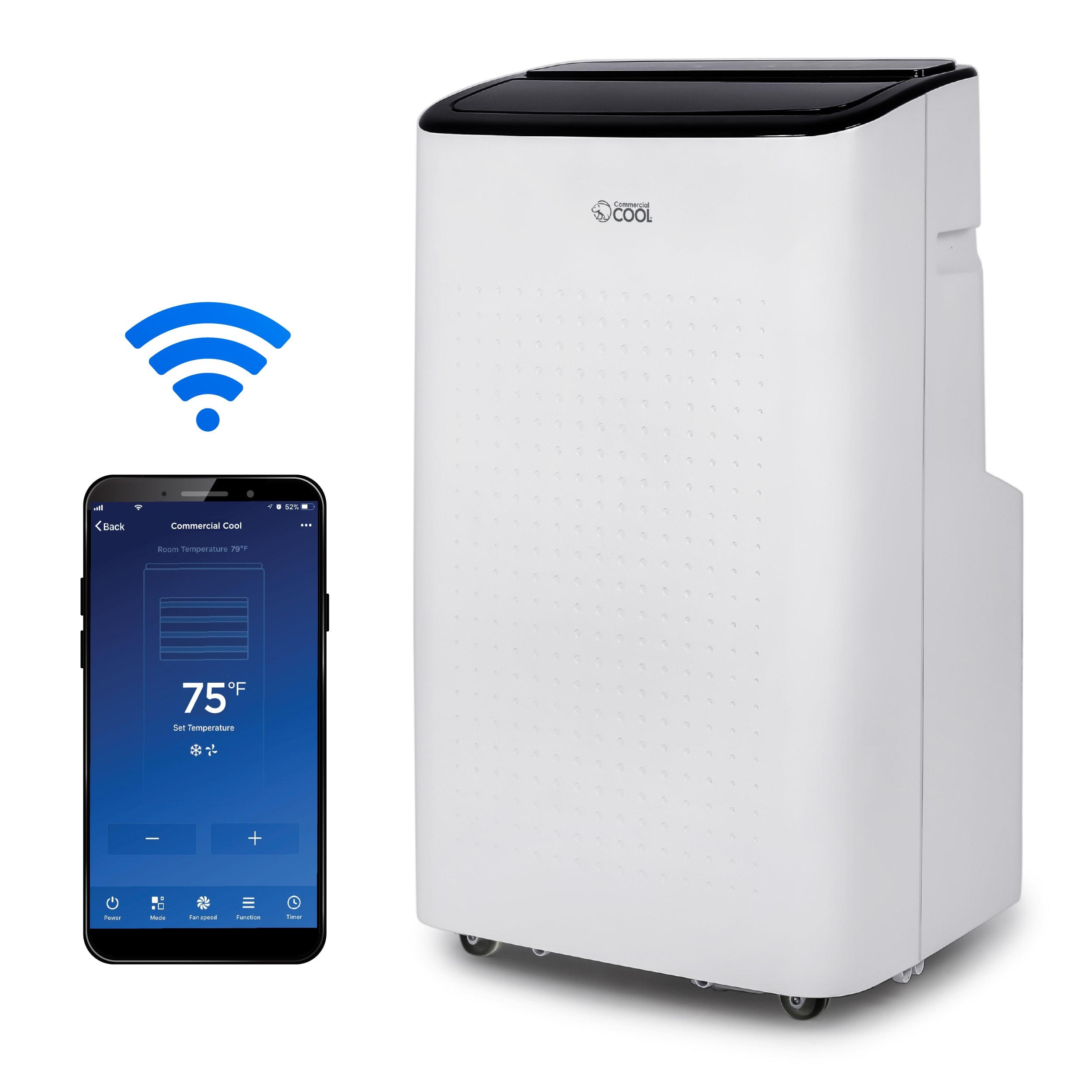 Commercial Cool 6,350 BTU SACC/CEC Smart Portable Air Conditioner, 9,000 BTU ASHRAE 128, White