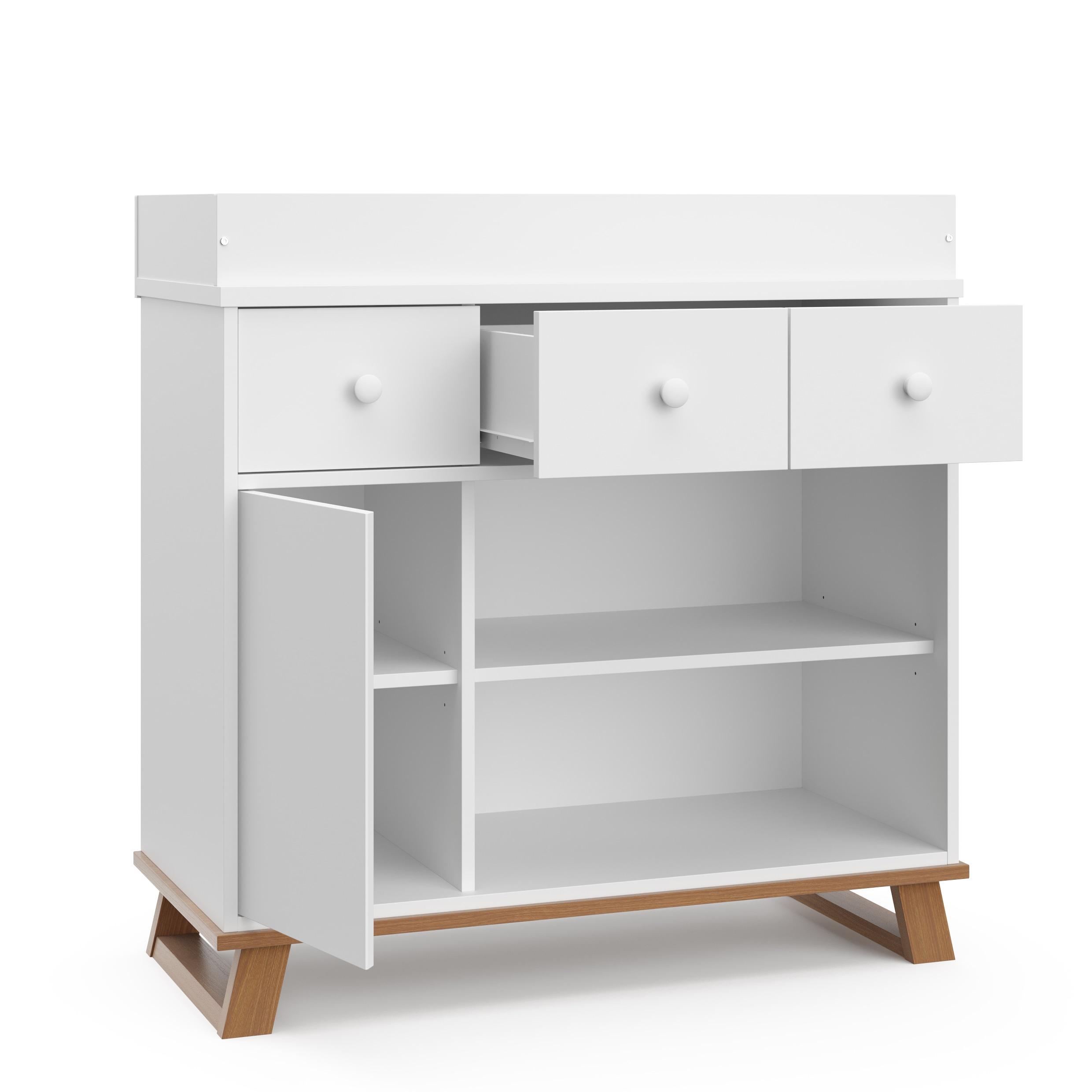 Storkcraft Modern 2 Drawer Dresser with Removable Changing Topper