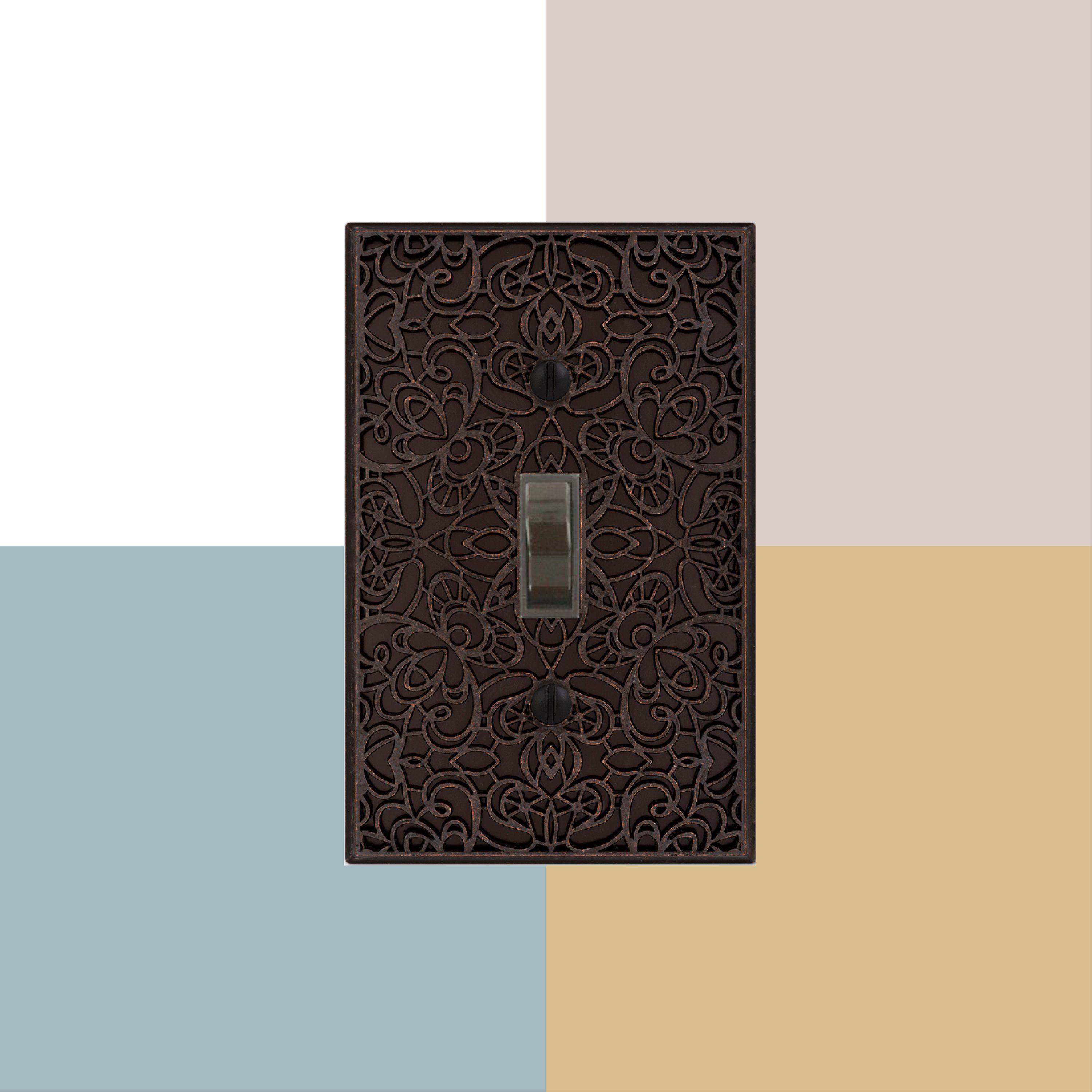 Amerelle 73TDB Moderne Wallplate 1 Toggle Cast Metal Aged Bronze 1-Pack