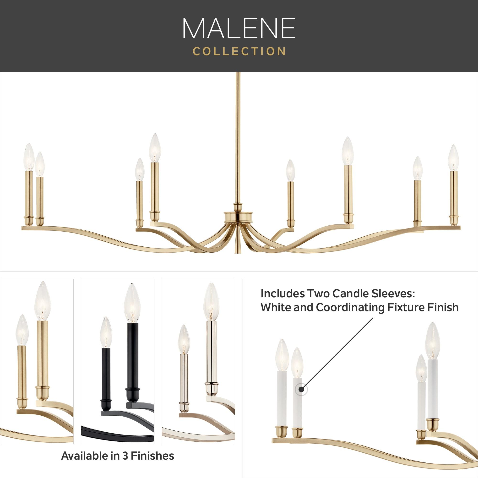 Kichler 52696 Malene 6 Light 42" Wide Taper Candle Style Chandelier - Bronze