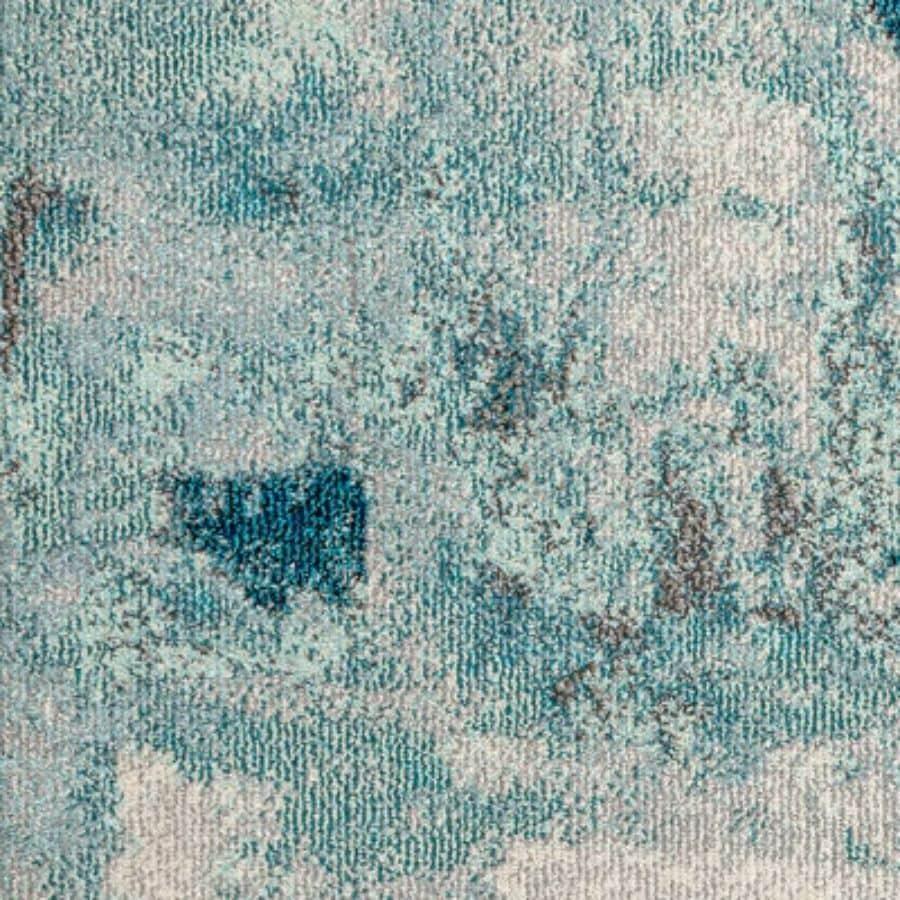 6'x 9' Contemporary POP Modern Abstract Vintage Area Rug, Cream/Blue - JONATHAN Y